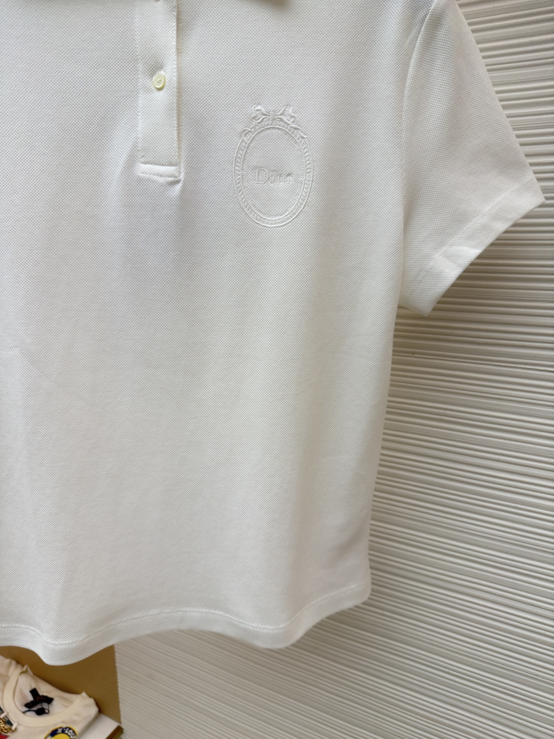 디올(DIOR) 메달리온 로고 자수 반팔 폴로 티셔츠 상의 의류