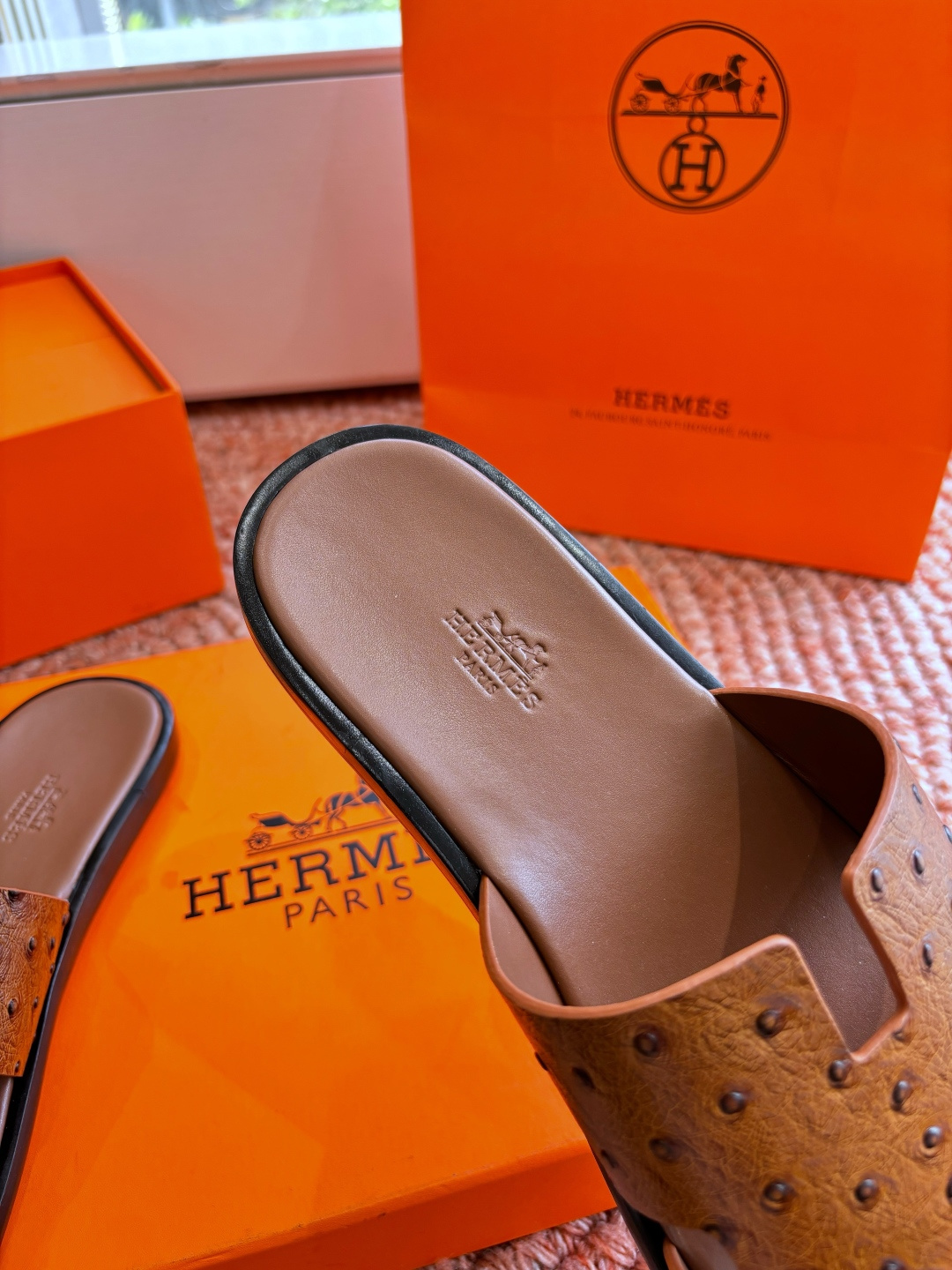 에르메스(HERMES) H 스트랩 슬리퍼 샌들 신발