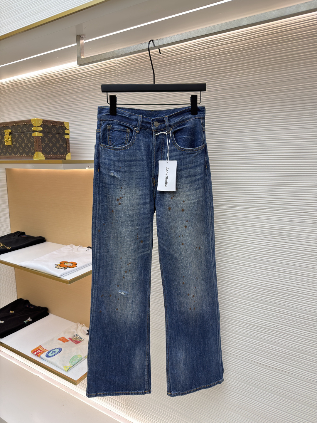 아크네(Acne studios) 페인트 디스트로이드 스트레이트 데님 팬츠 바지 의류