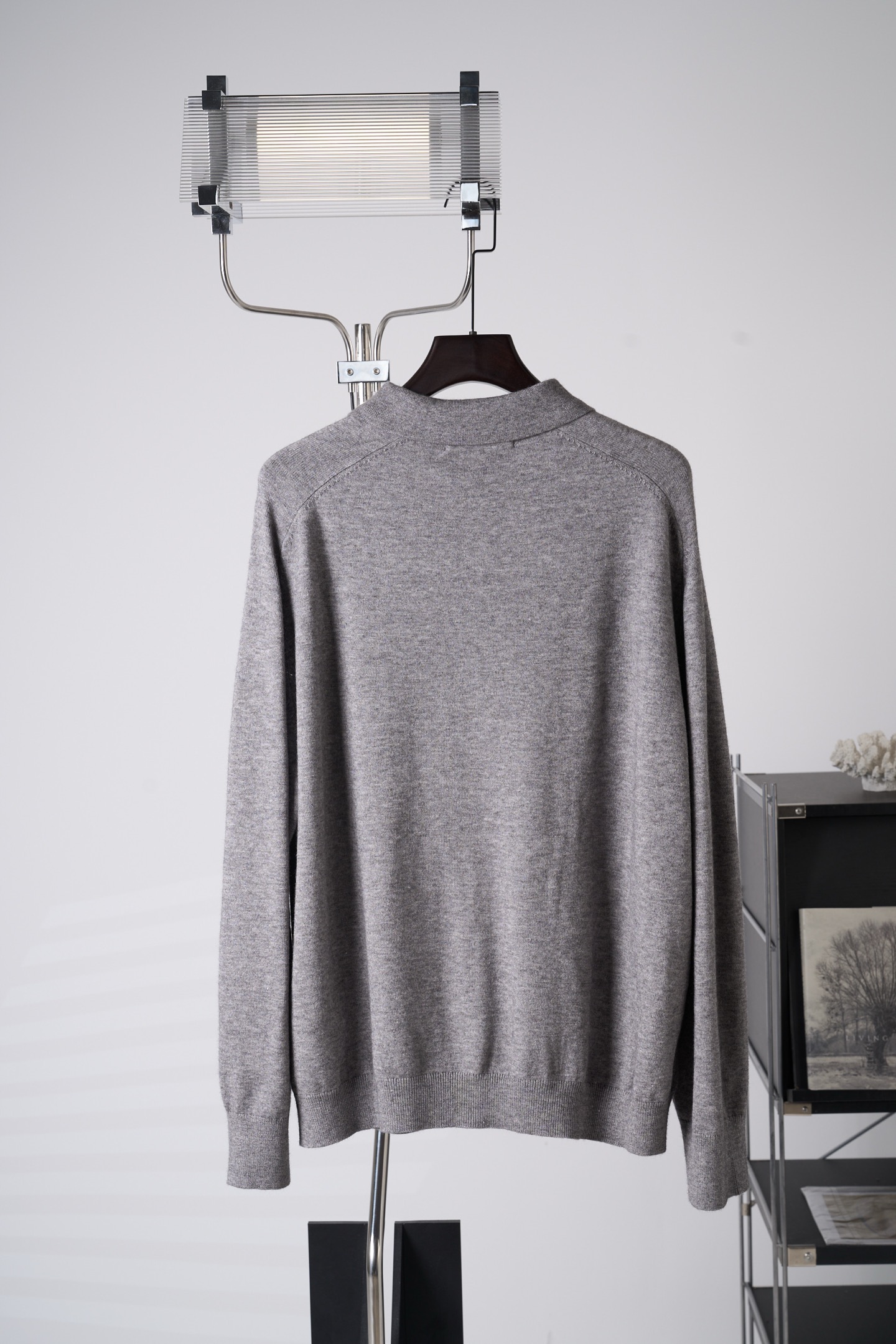 아크네(Acne studios) 로고 자수 울 폴로 니트 상의 의류