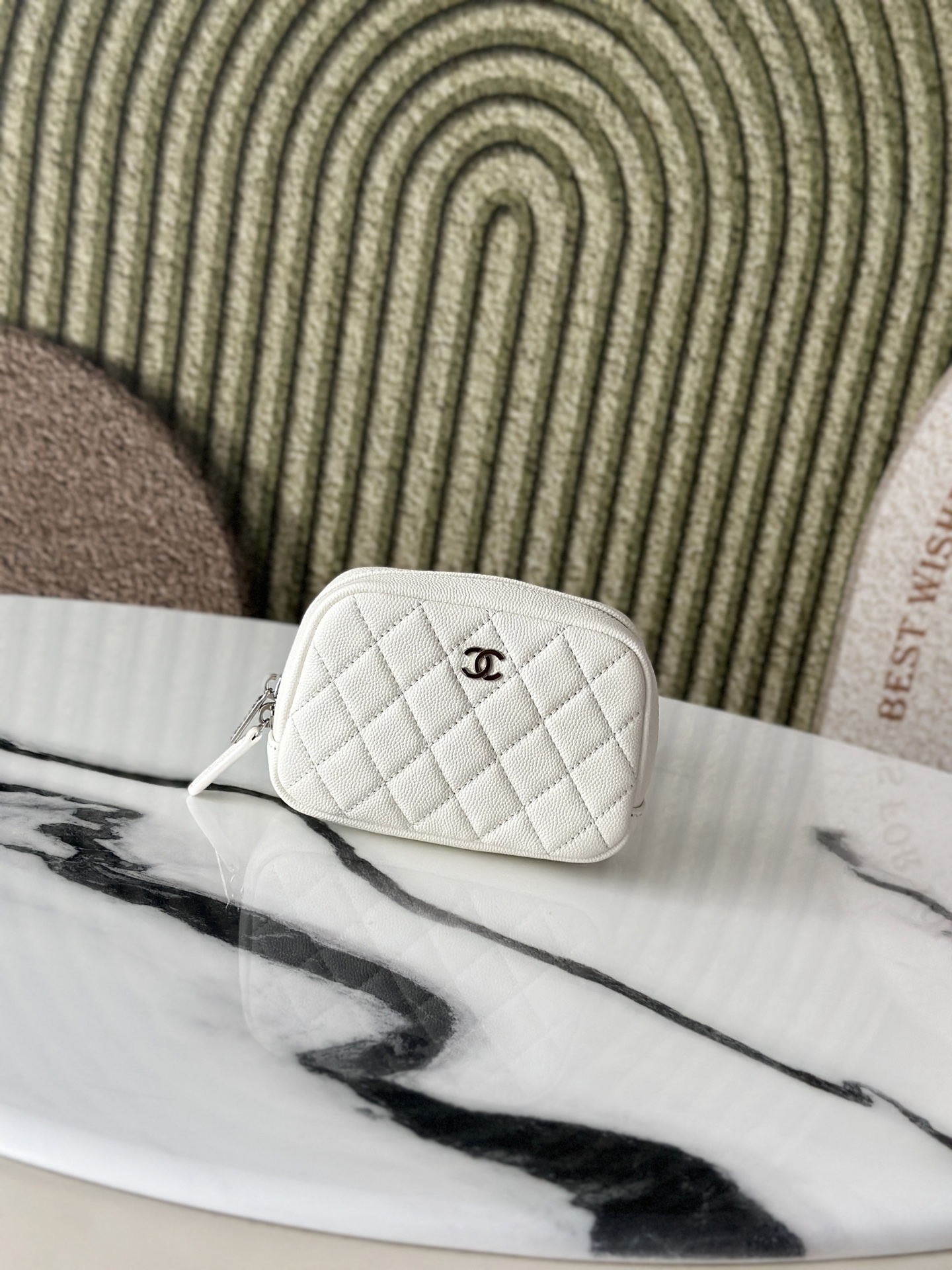 Chanel 샤넬 미니 퀼팅 메이크업 파우치 백 가방
