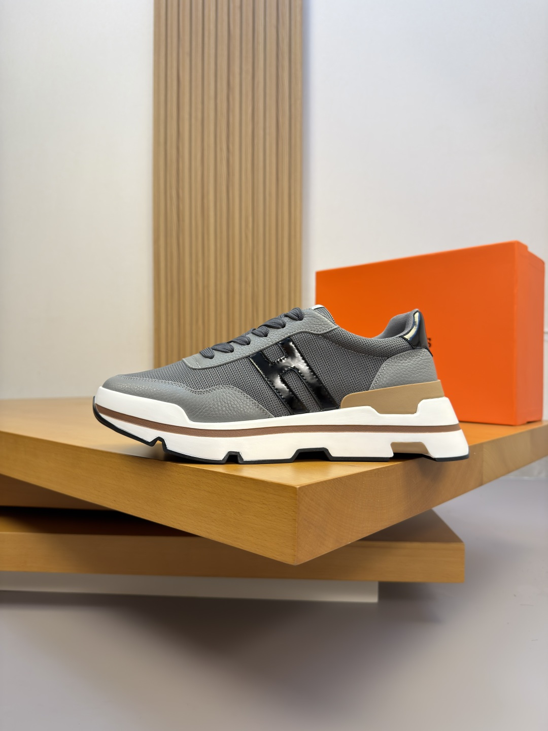 Hermes 에르메스 H 로고 캐주얼 운동화 스니커즈 신발