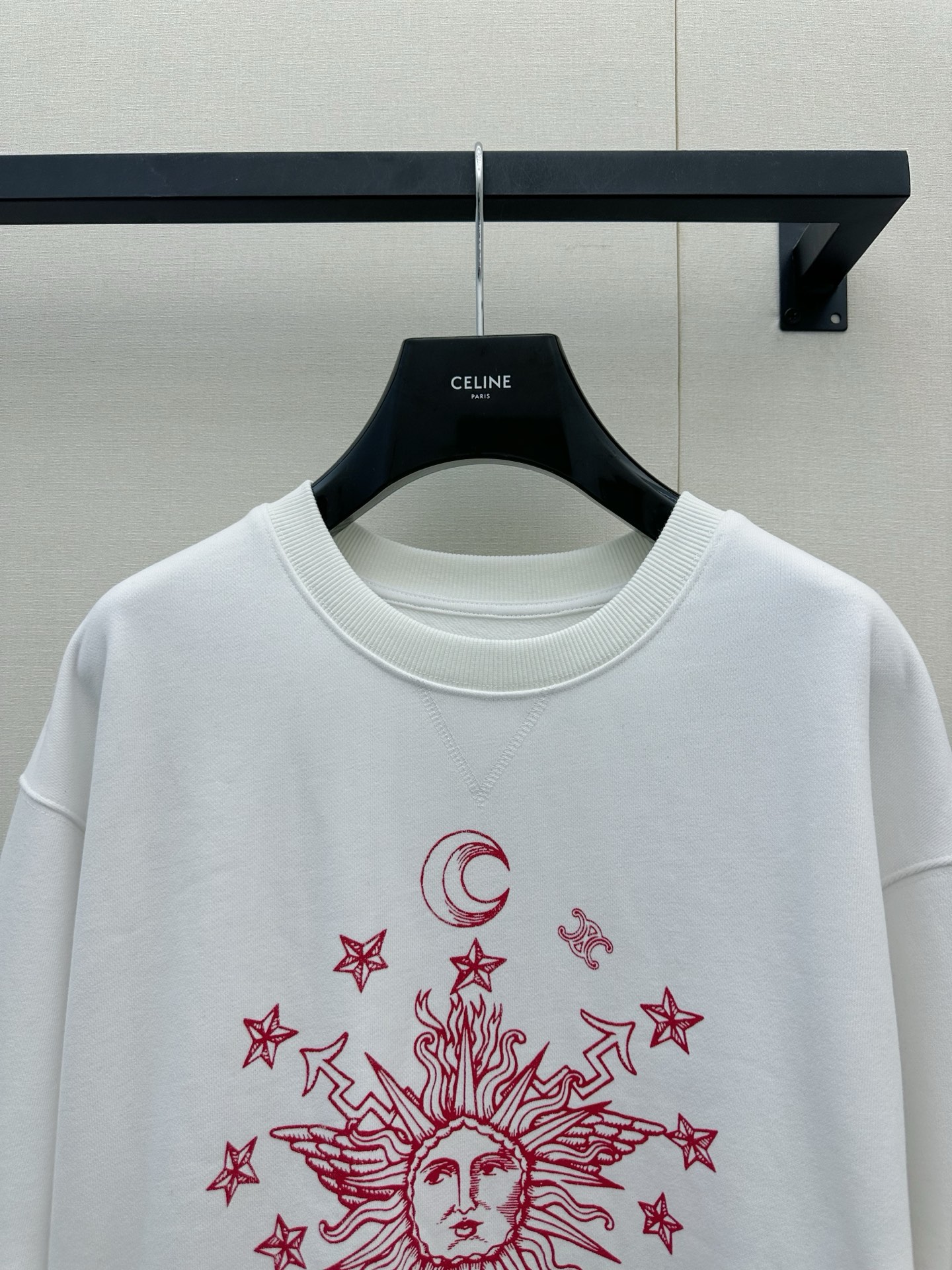 셀린느(CELINE) 스타 문 토템 자수 크루넥 맨투맨 상의 의류