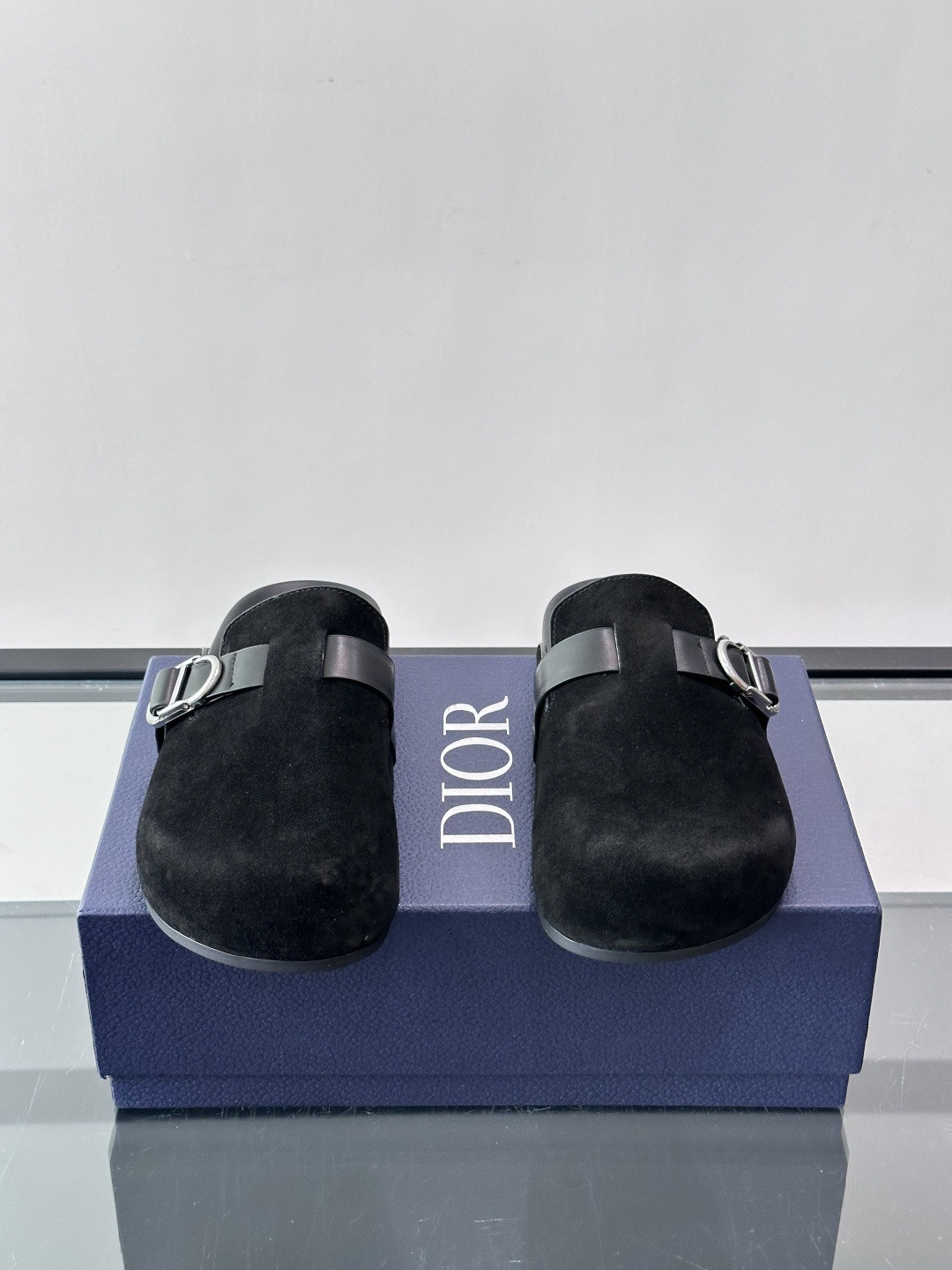 [Dior] 디올 아쿠아(Aqua) 스웨이드 뮬 / 슬라이드 슬리퍼 신발