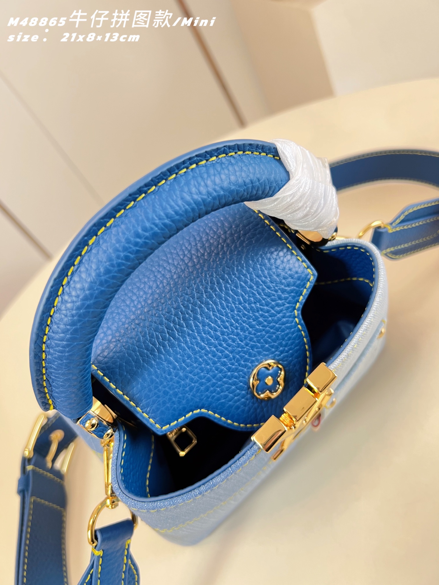 [Louis Vuitton] LV 루이비통 카퓌신 Capucines mini 미니 데님 패치워크 토트백 가방