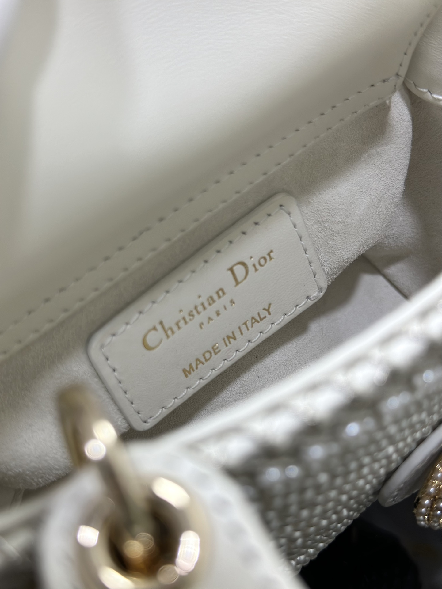 [Lady Dior] 디올 레이디 디올 마이크로 초미니 자수 진주 백 (밀크 화이트) 가방