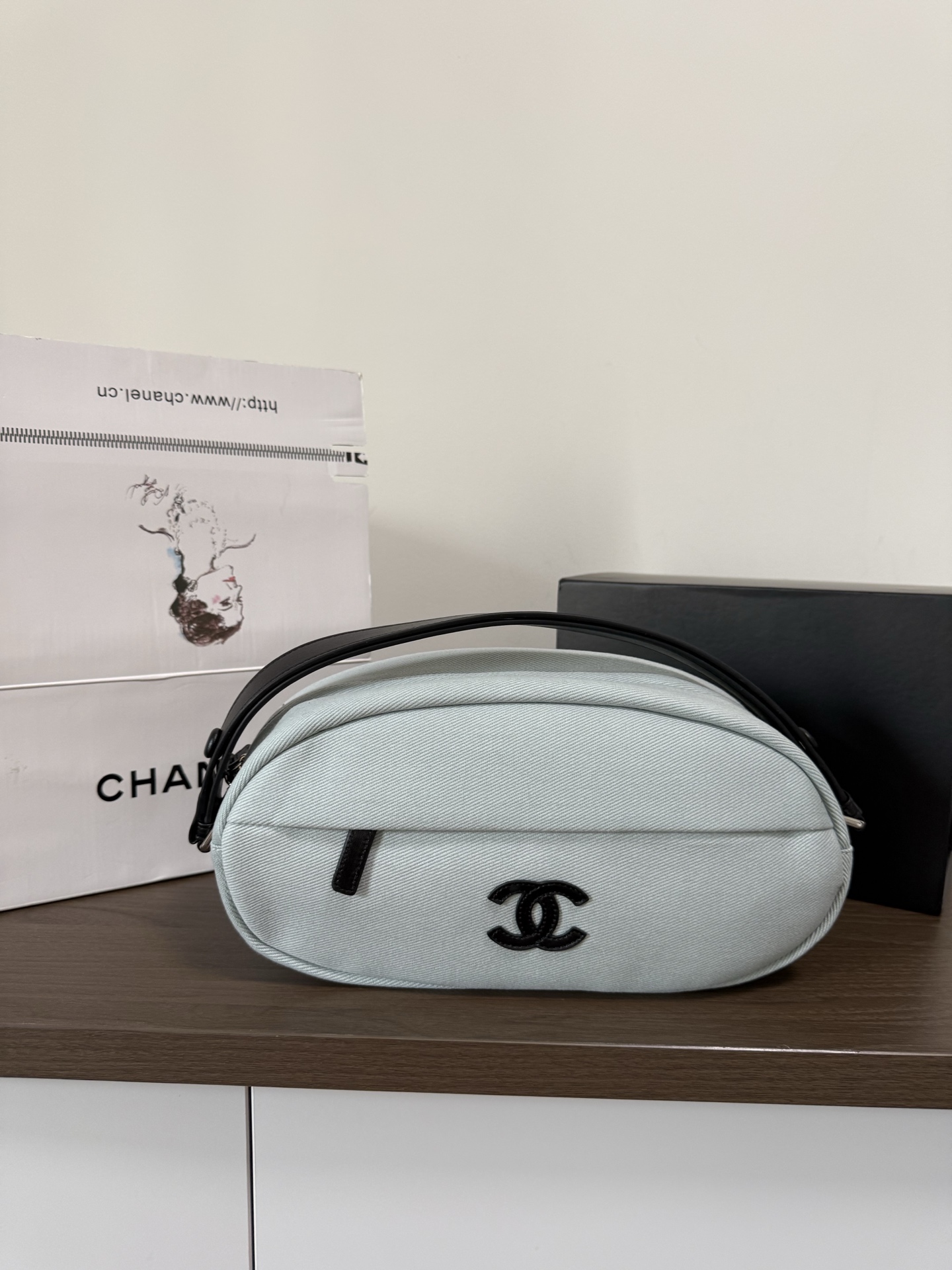 [Chanel] 샤넬 26M Coco Beach 코코 비치 캔버스 럭비 백 힙색 가방