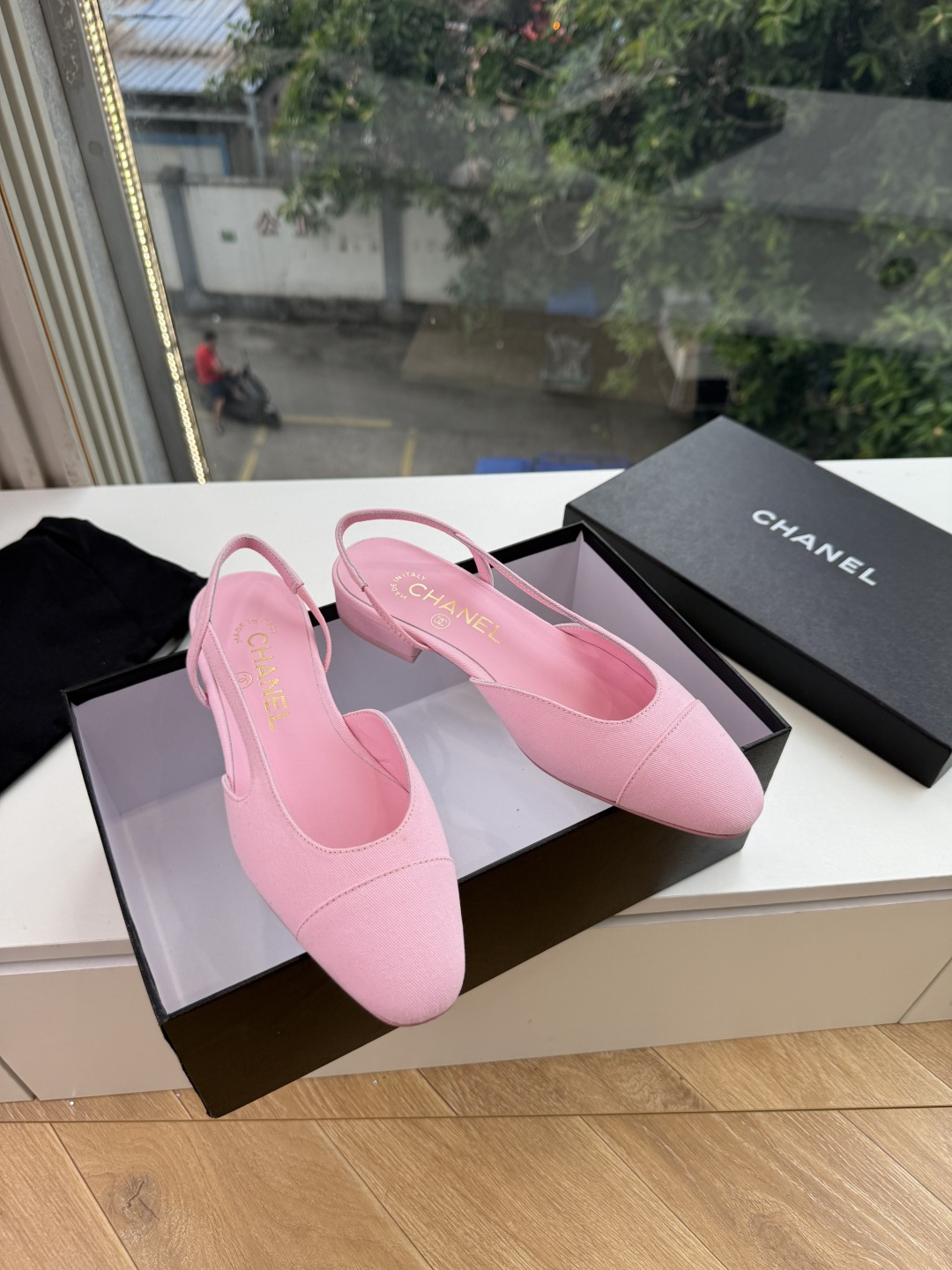 샤넬(CHANEL) 메리제인 슬링백 플랫 신발
