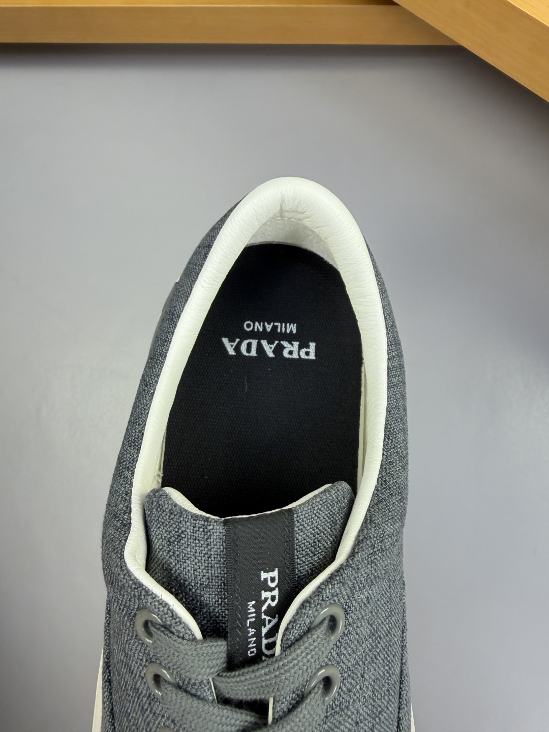 PRADA 프라다 데님 캔버스 스니커즈 신발