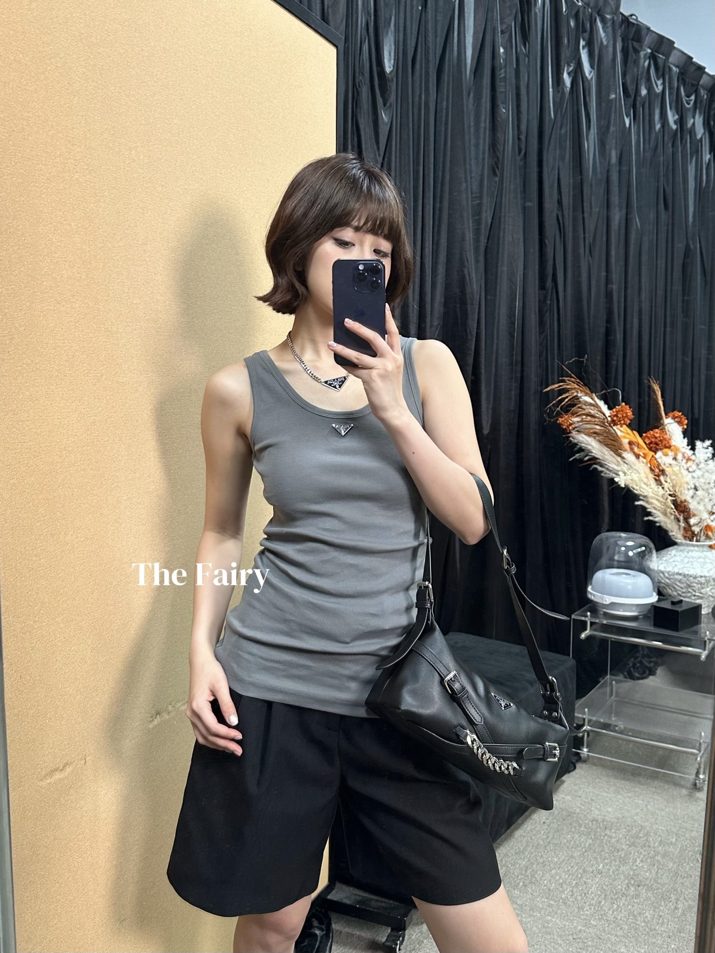 [Prada] 프라다 뉴 시즌 린넨 투톤 웨이스트 쇼츠 반바지 의류