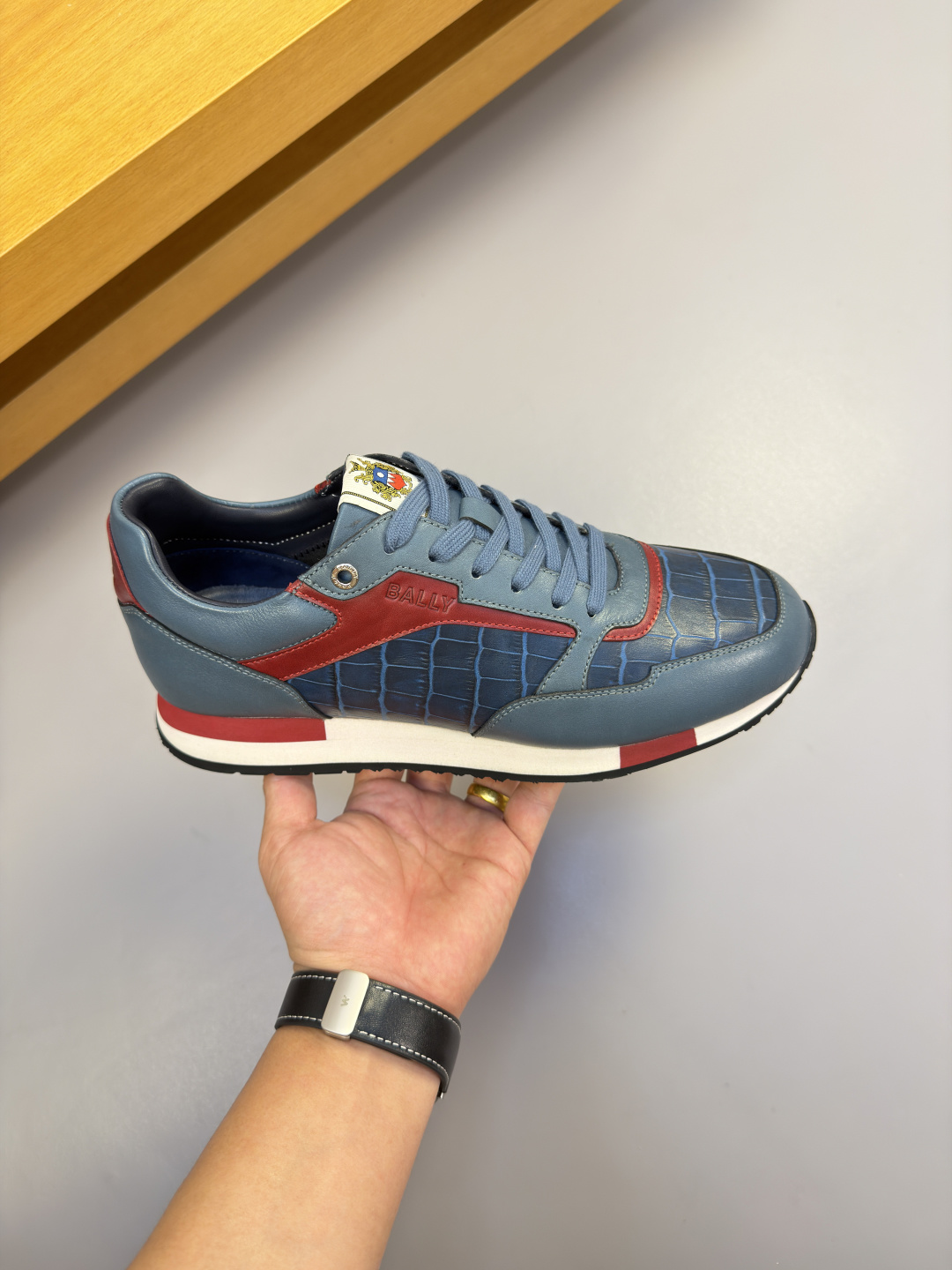 [Bally] 발리 프리미엄 나파·페블 레더 & 스웨이드 콤비 스니커즈 신발