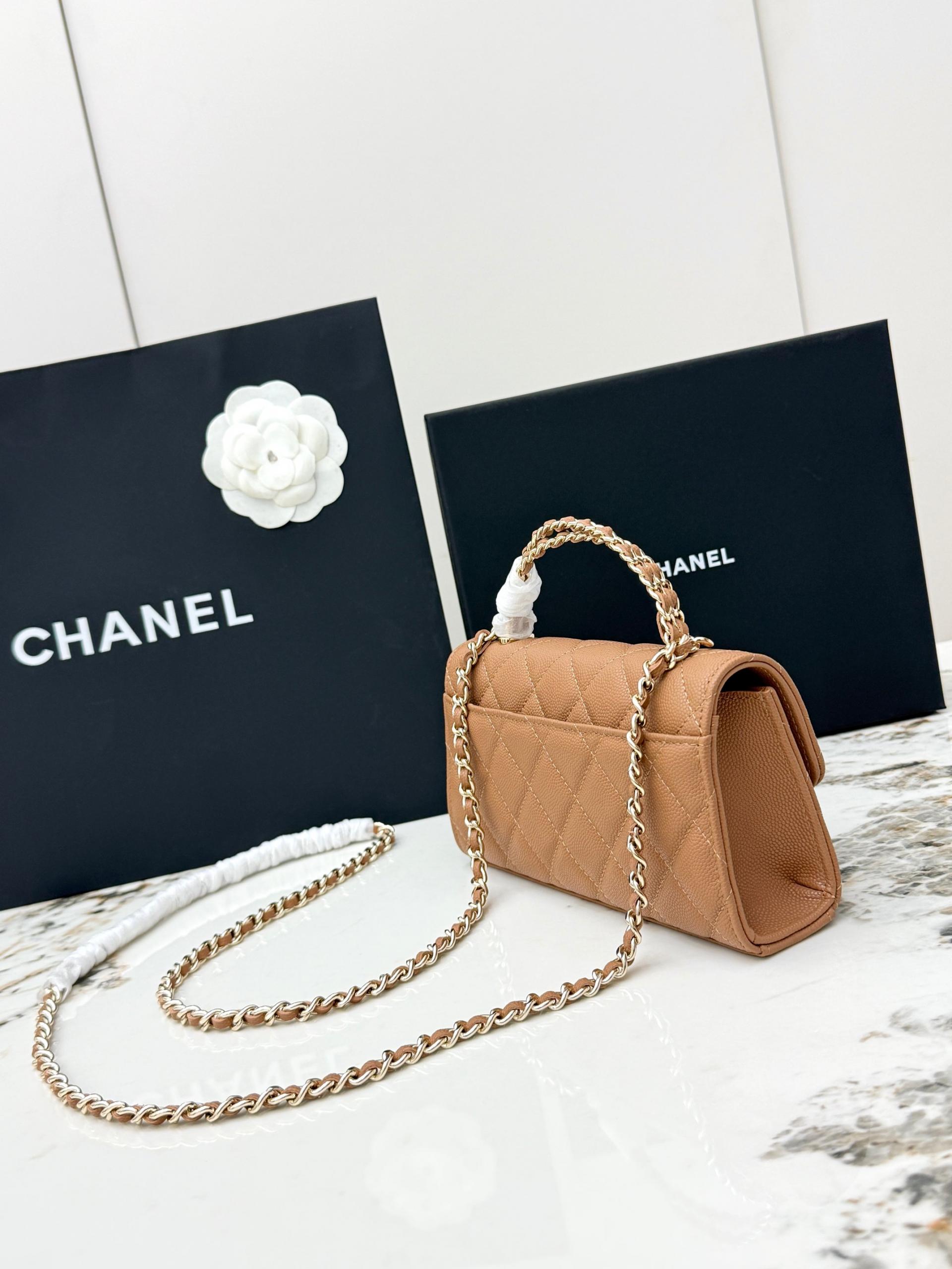 Chanel 25S 샤넬 캐비어 카우레더 Kelly 핸들백 가방