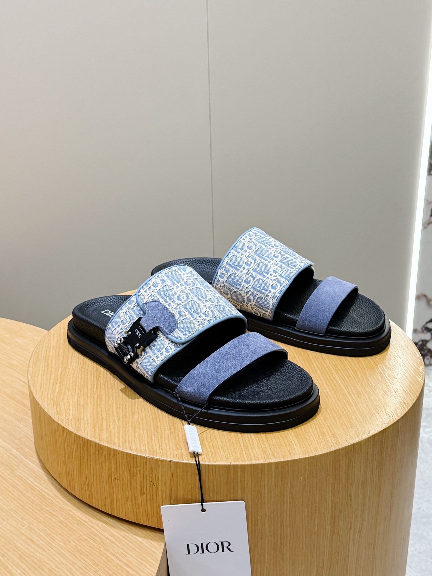 Dior 디올 Aqua 남성 슬라이드 샌들 슬리퍼 신발
