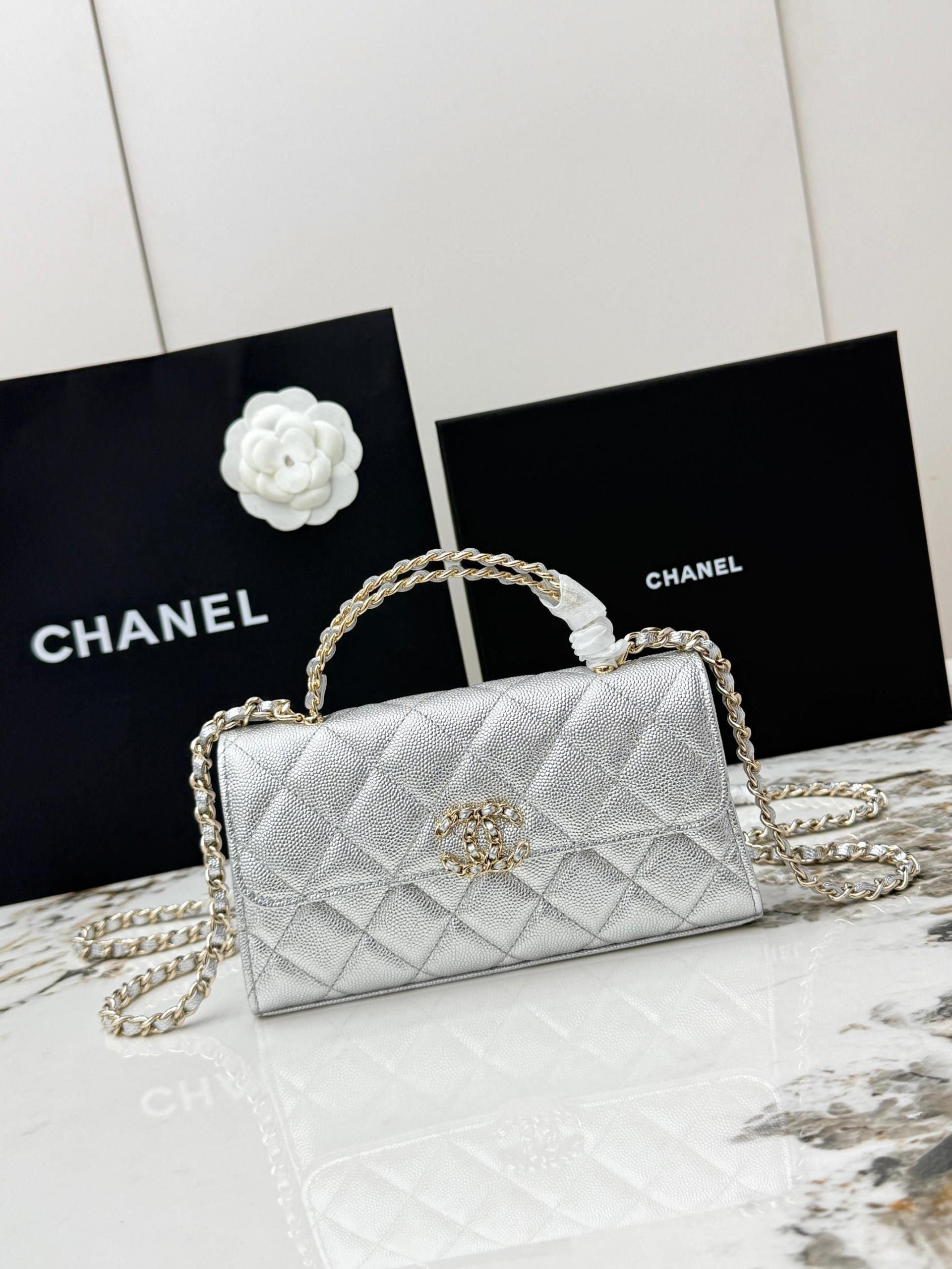 Chanel 25S 샤넬 캐비어 카우레더 Kelly 핸들백 가방