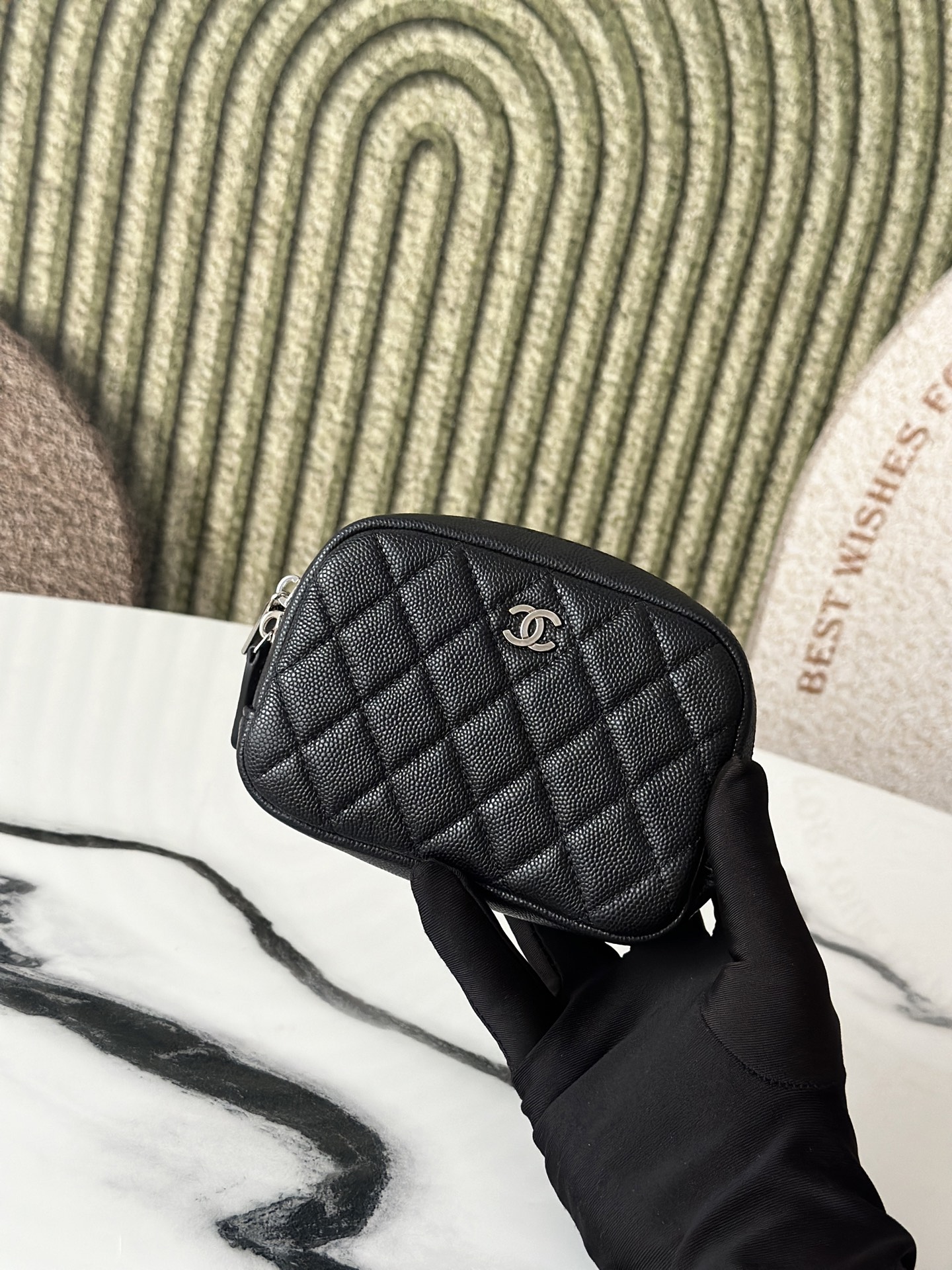 Chanel 샤넬 미니 퀼팅 메이크업 파우치 백 가방