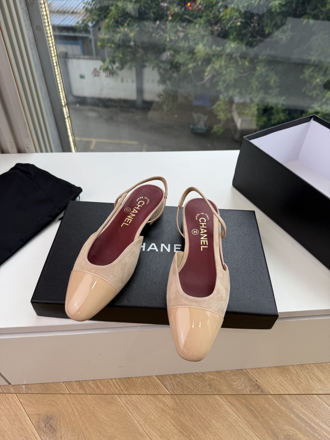 샤넬(CHANEL) 메리제인 슬링백 플랫 신발