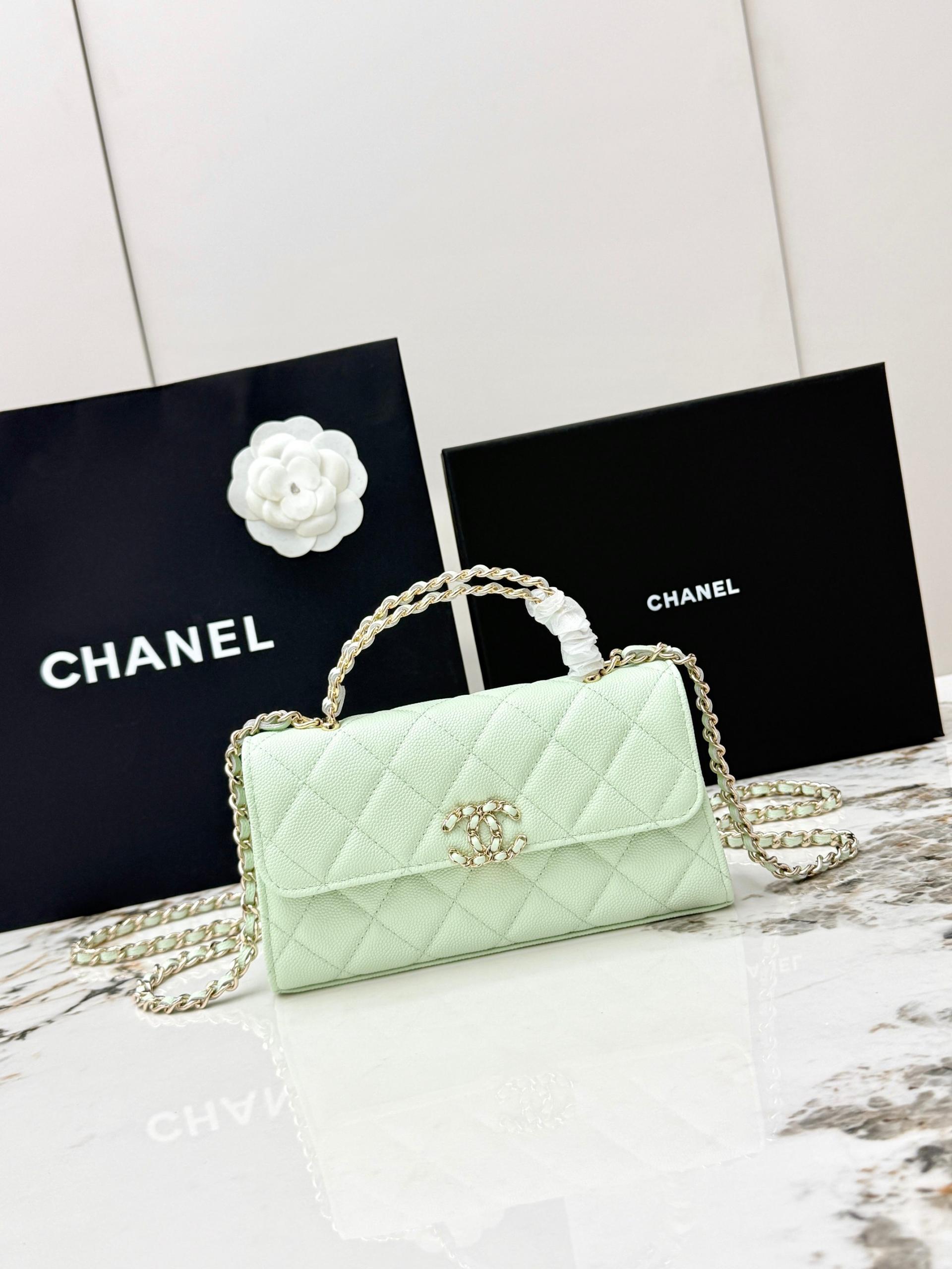 Chanel 25S 샤넬 캐비어 카우레더 Kelly 핸들백 가방