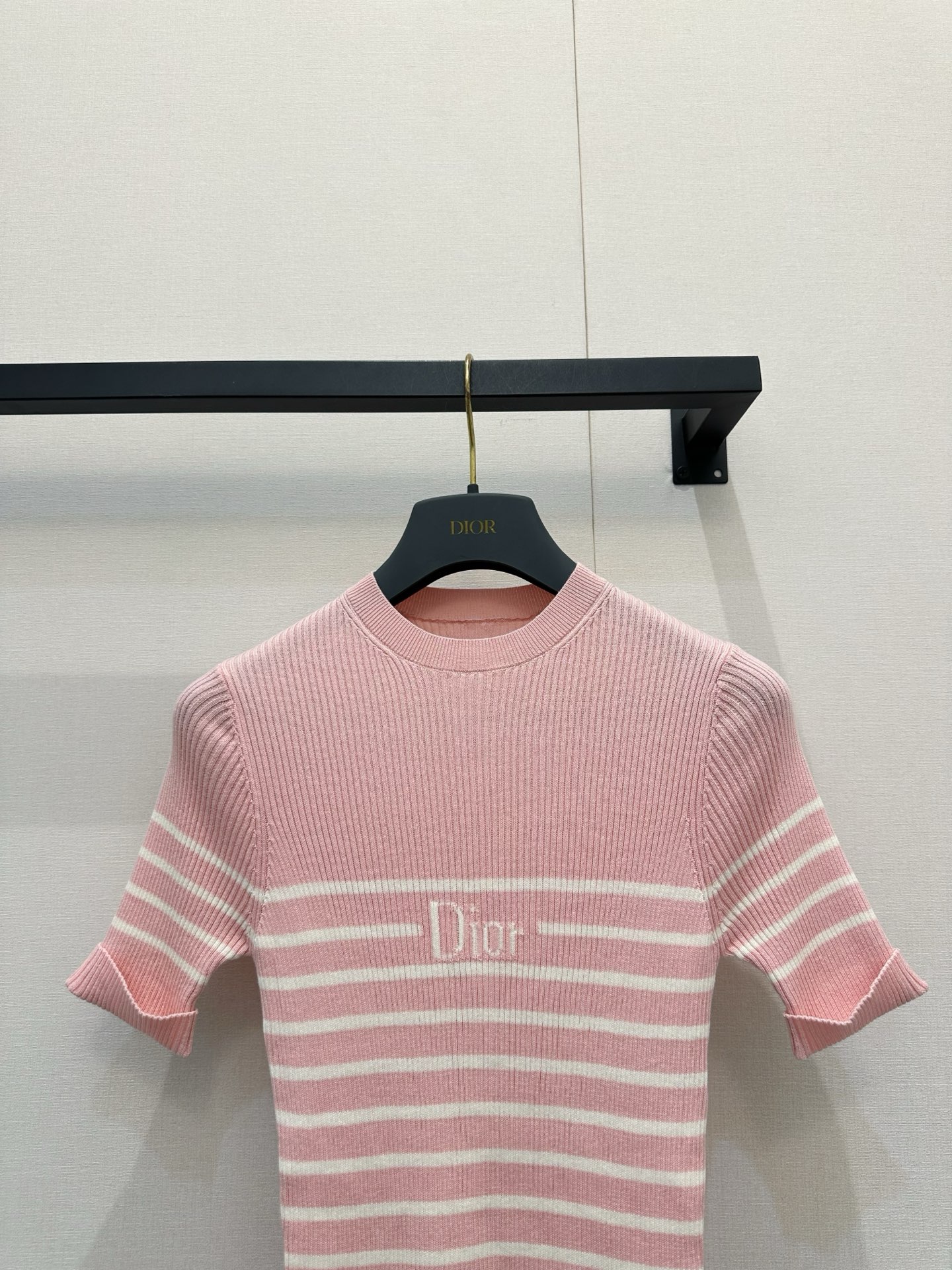 디올(DIOR) 레터링 반팔 골지 니트 의류