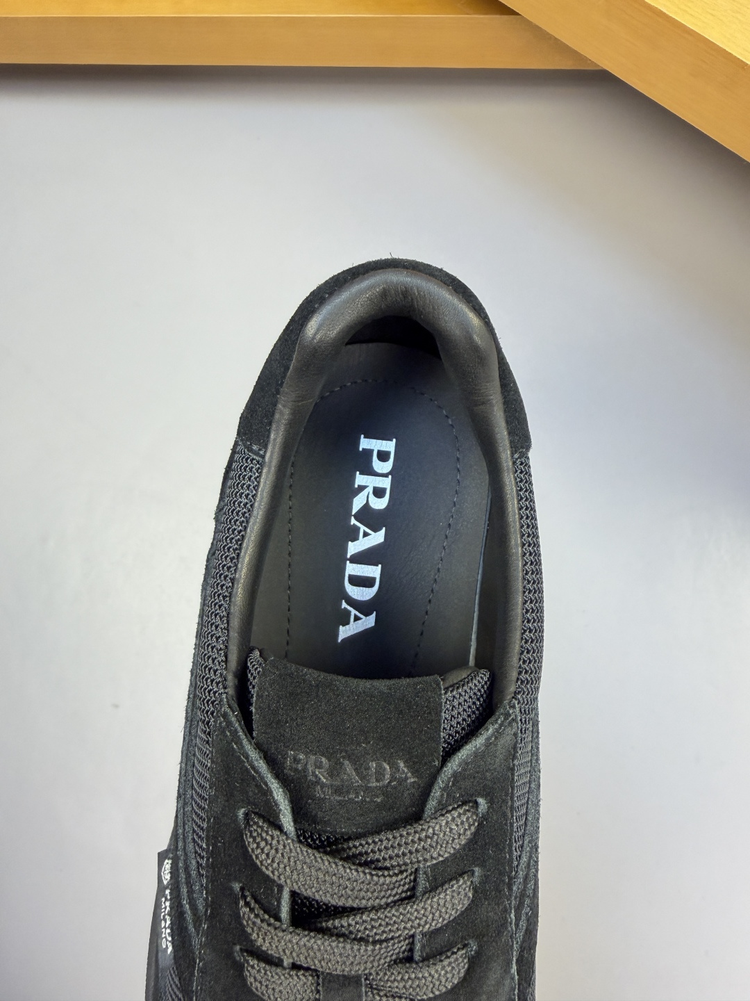 [Prada] 프라다 프리미엄 스웨이드 & 캔버스 콤비 스니커즈 신발
