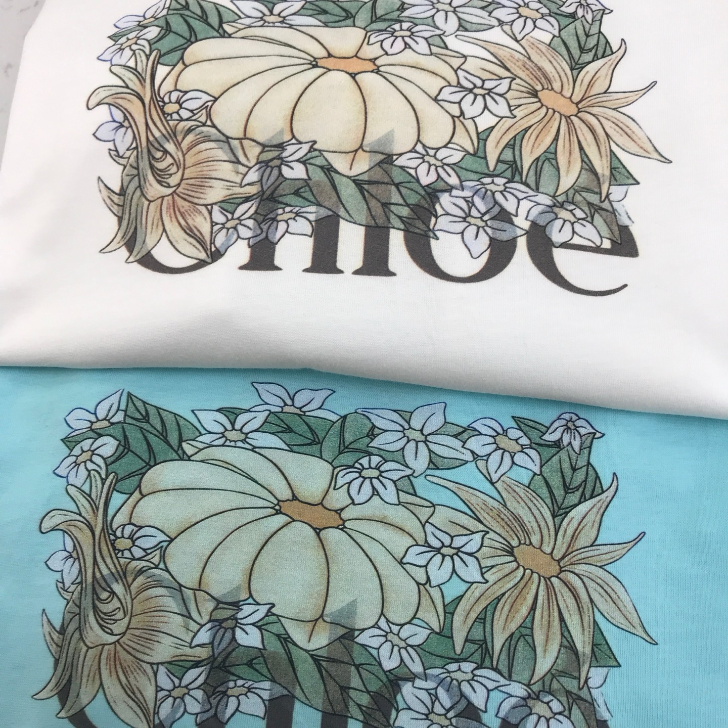 [Chloé] 끌로에 핸드페인팅 데이지 로고 반팔 티셔츠 의류