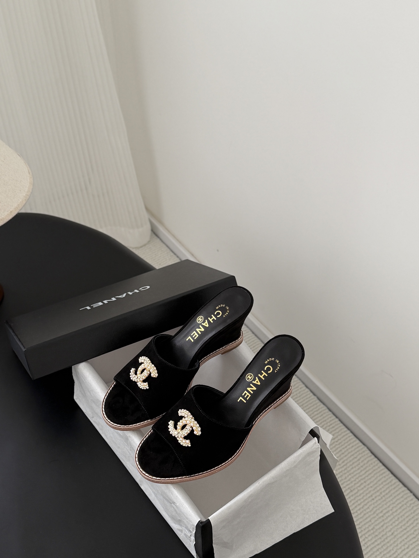 샤넬(CHANEL) 웨지 슬리퍼 신발