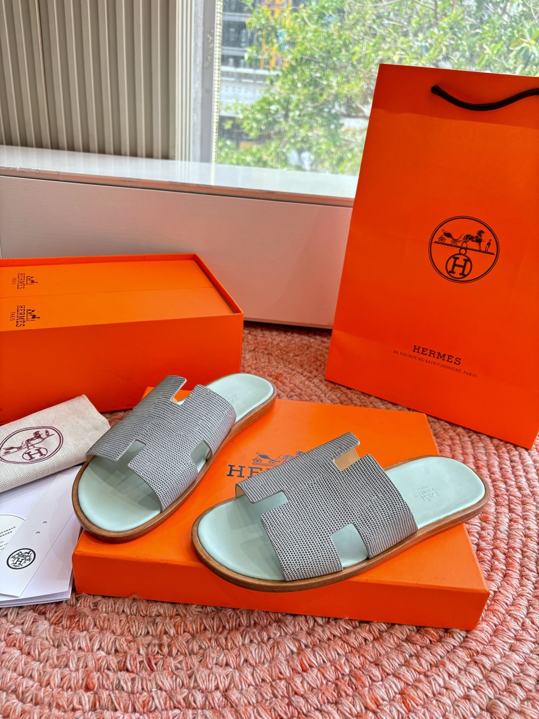에르메스(HERMES) H 스트랩 슬리퍼 샌들 신발