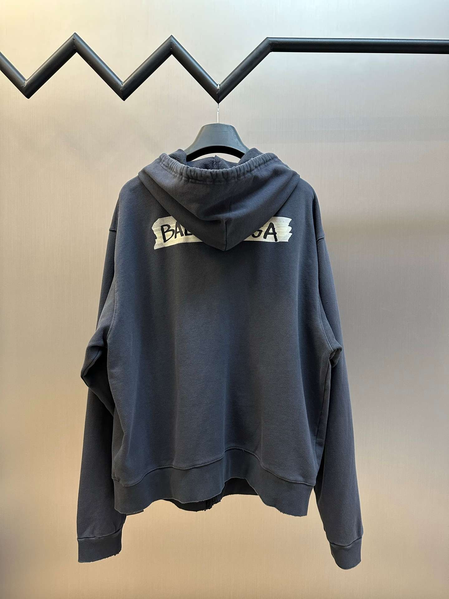 발렌시아가(BALENCIAGA) 워싱 프린트 오버핏 후드 집업 의류
