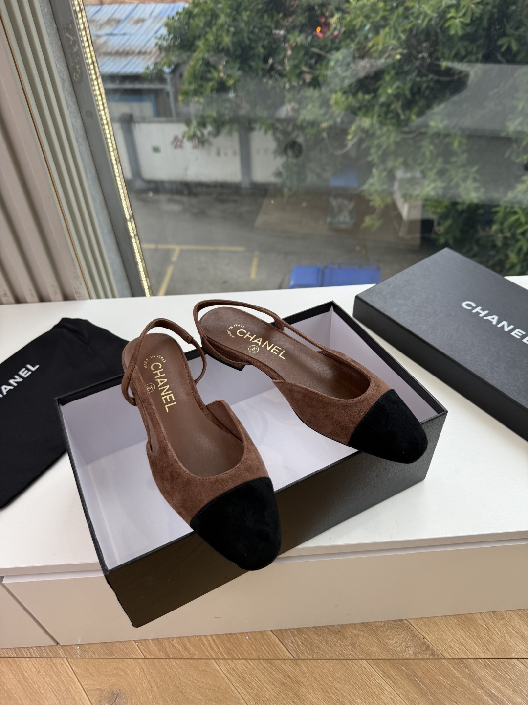 샤넬(CHANEL) 메리제인 슬링백 플랫 신발