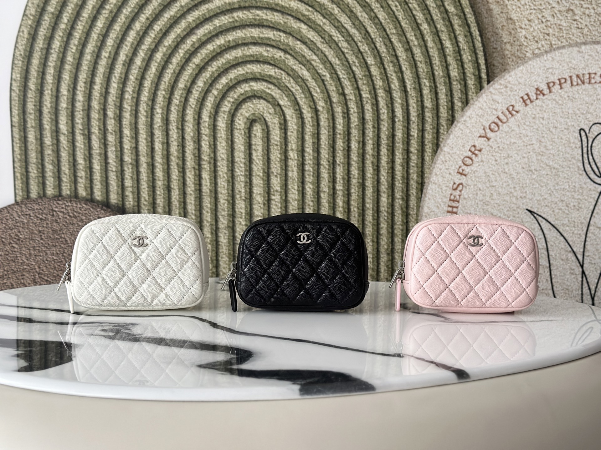 Chanel 샤넬 미니 퀼팅 메이크업 파우치 백 가방