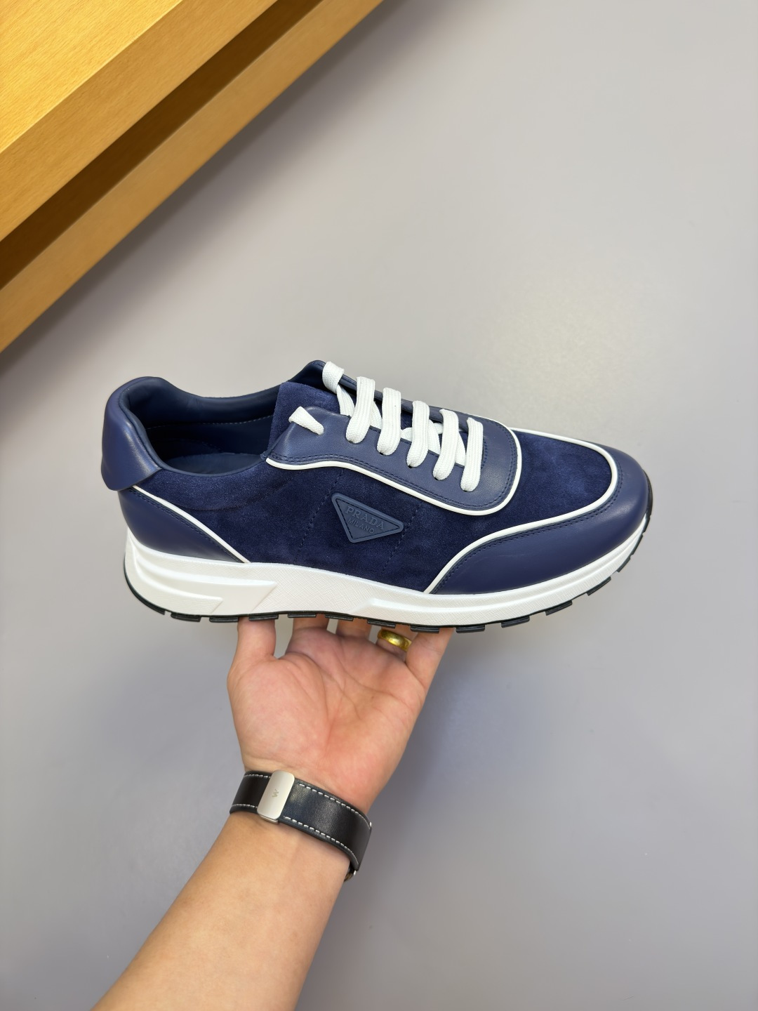 [Prada] 프라다 나파 & 스웨이드 콤비 스니커즈 신발