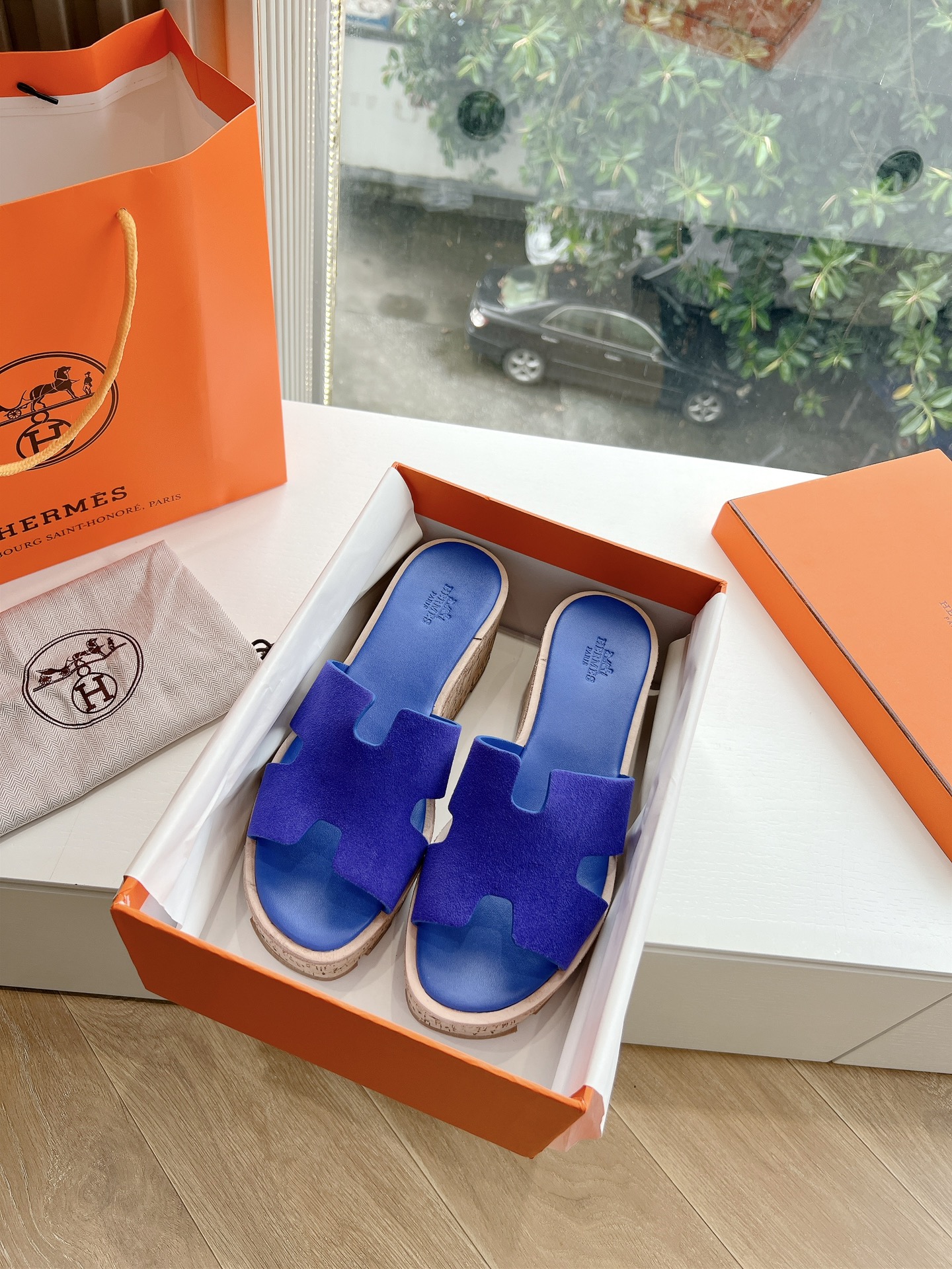에르메스(HERMES) 웨지힐 슬리퍼 신발