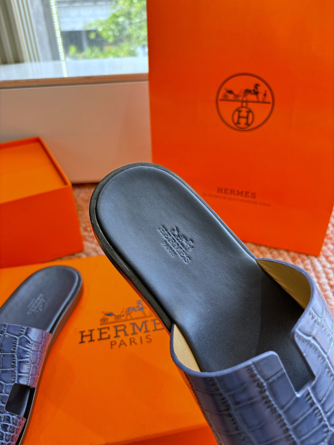 에르메스(HERMES) H 스트랩 슬리퍼 샌들 신발