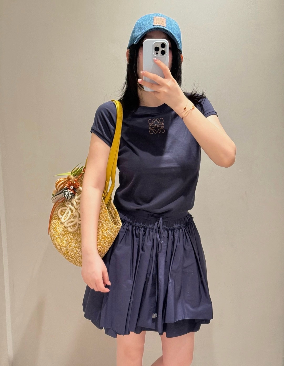 로에베(LOEWE) 스트링 주름 A라인 스커트 의류