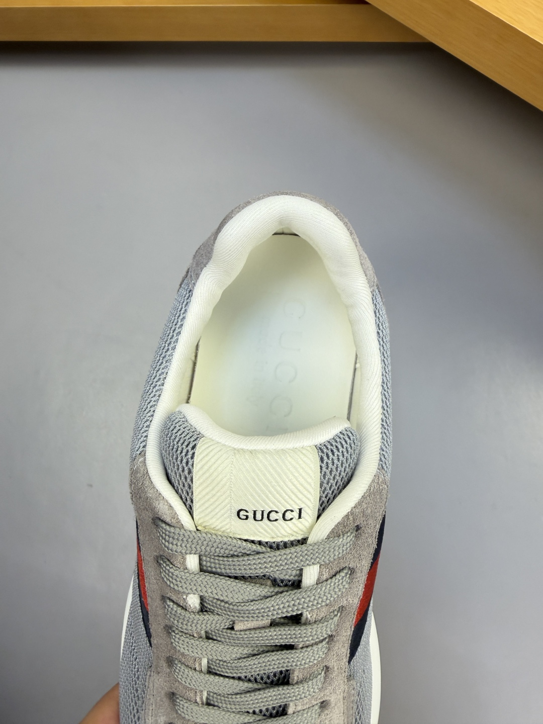 [Gucci] 구찌 프리미엄 스웨이드 & 메쉬 웹 스니커즈 신발