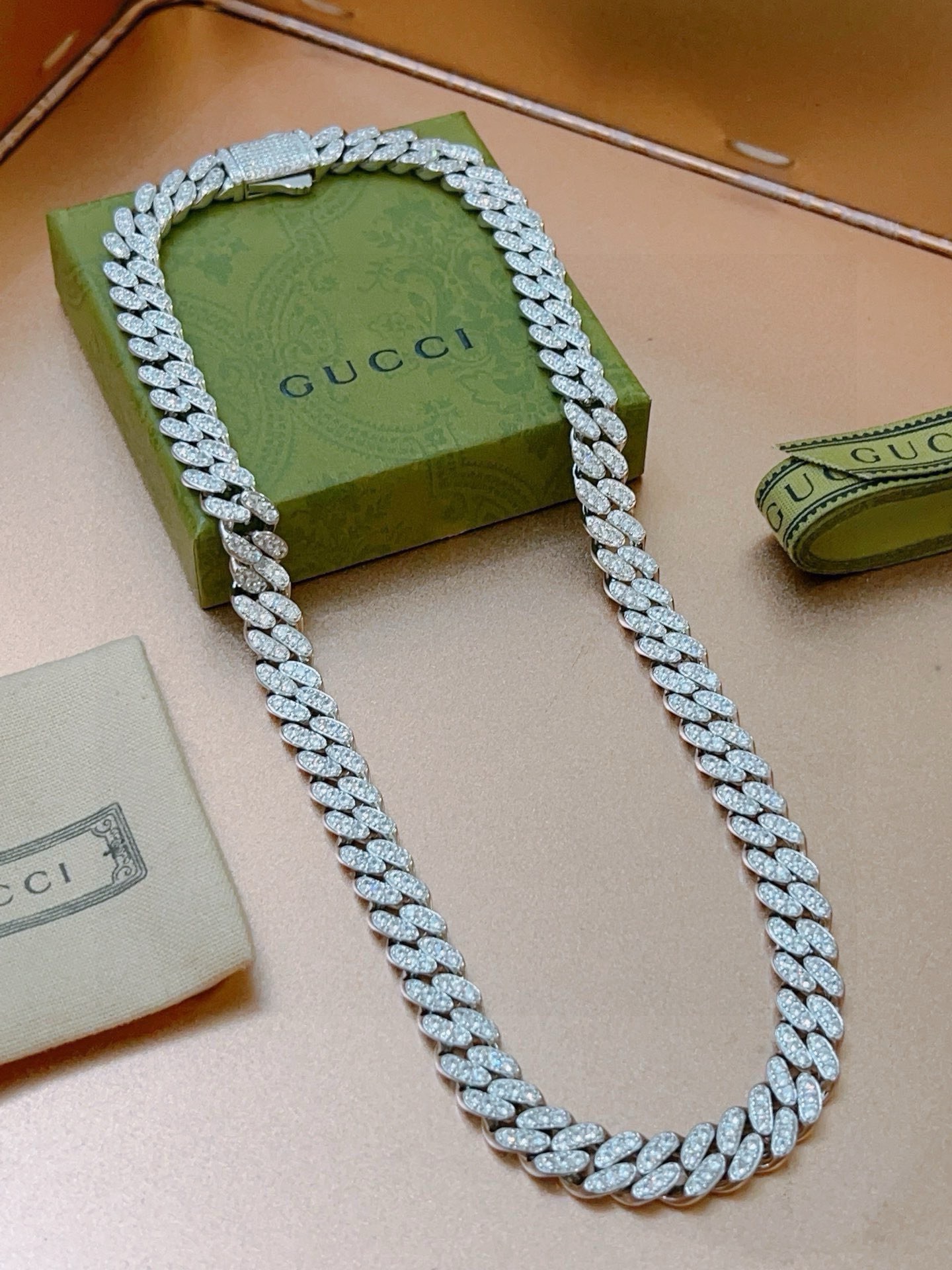 구찌(GUCCI) 더블 G 풀스톤 체인 목걸이 악세사리