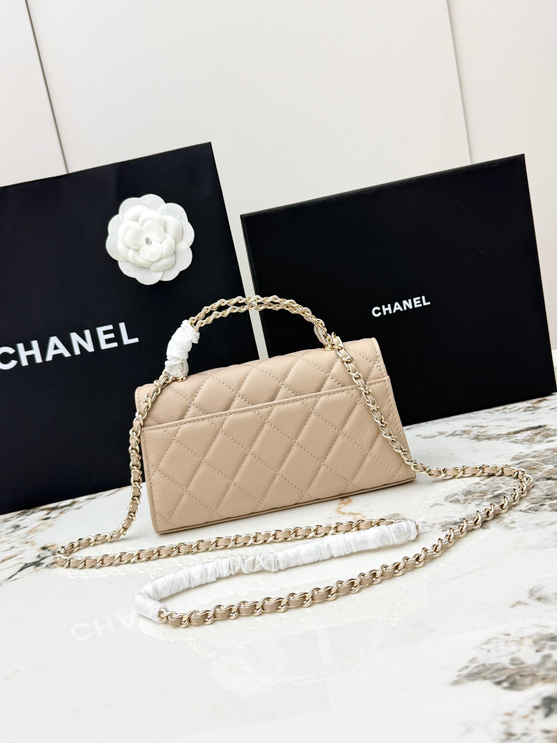 Chanel 25S 샤넬 캐비어 카우레더 Kelly 핸들백 가방