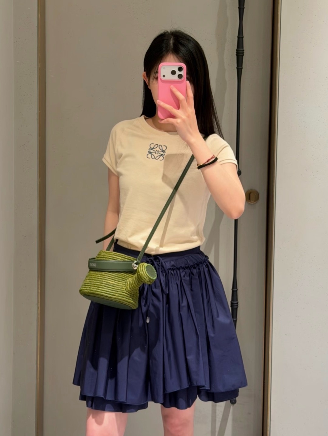로에베(LOEWE) 스트링 주름 A라인 스커트 의류