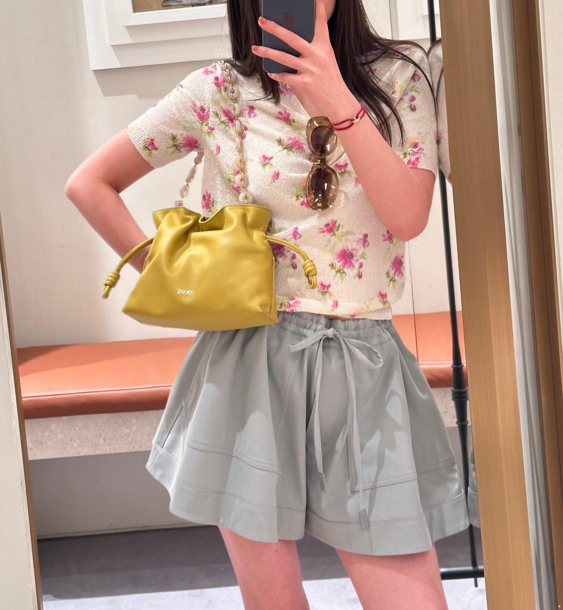 LOEWE 로에베 Flamenco 플라멩코 퍼스 나파 카프스킨 파우치 숄더백 가방