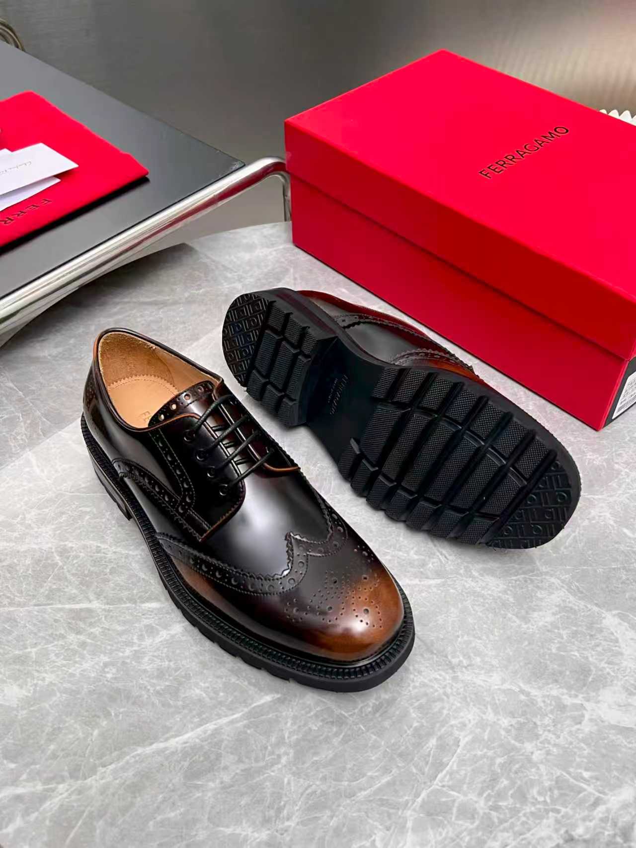 Ferragamo 페라가모 클래식 남성 더비 슈즈 구두 신발