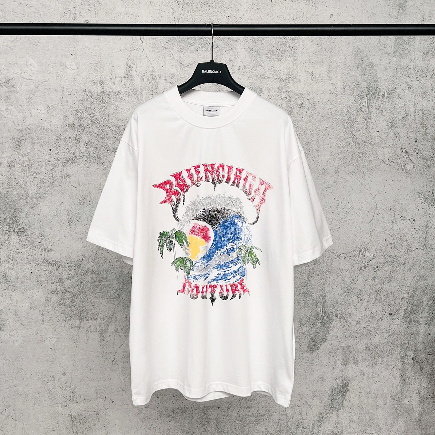 발렌시아가(BALENCIAGA) 하와이안 아트 프린트 반팔 티셔츠 의류
