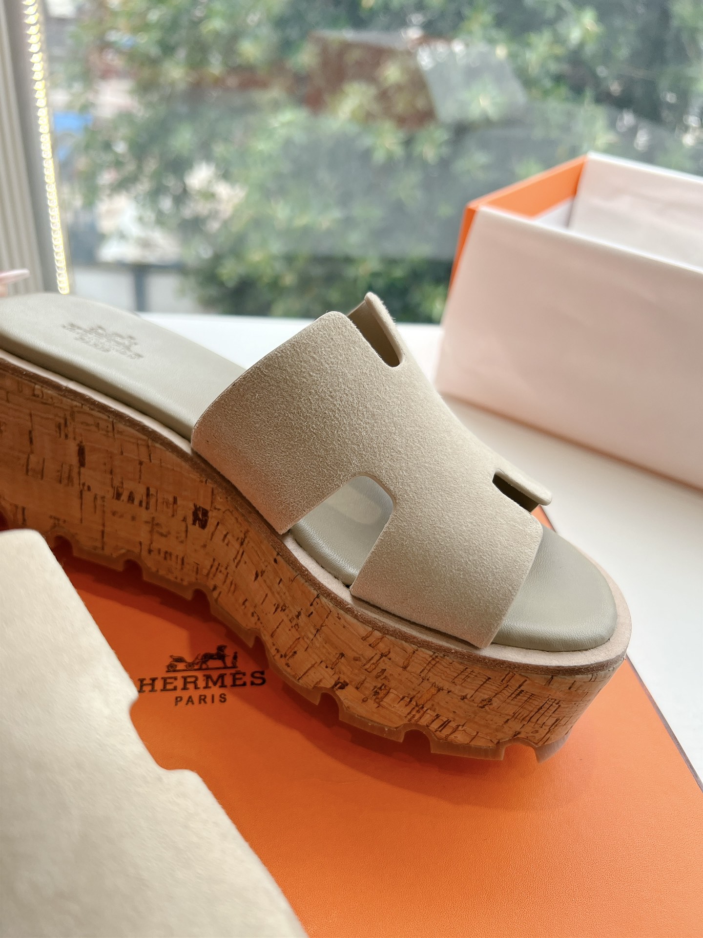에르메스(HERMES) 웨지힐 슬리퍼 신발