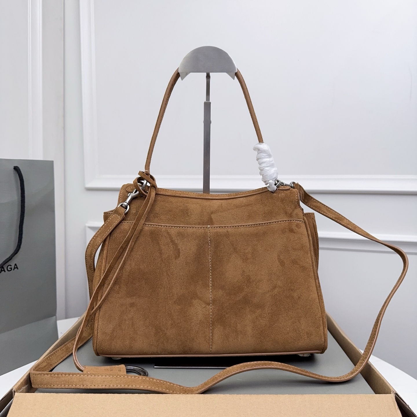 BALENCIAGA 발렌시아가 Rodeo 로데오 스몰 핸드백 (스웨이드 카프스킨 / 램스킨 라이닝) 가방