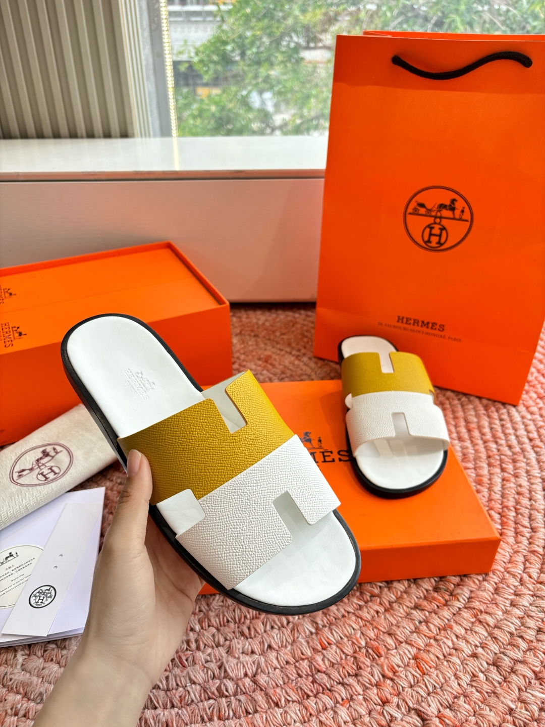 에르메스(HERMES) H 스트랩 슬리퍼 샌들 신발