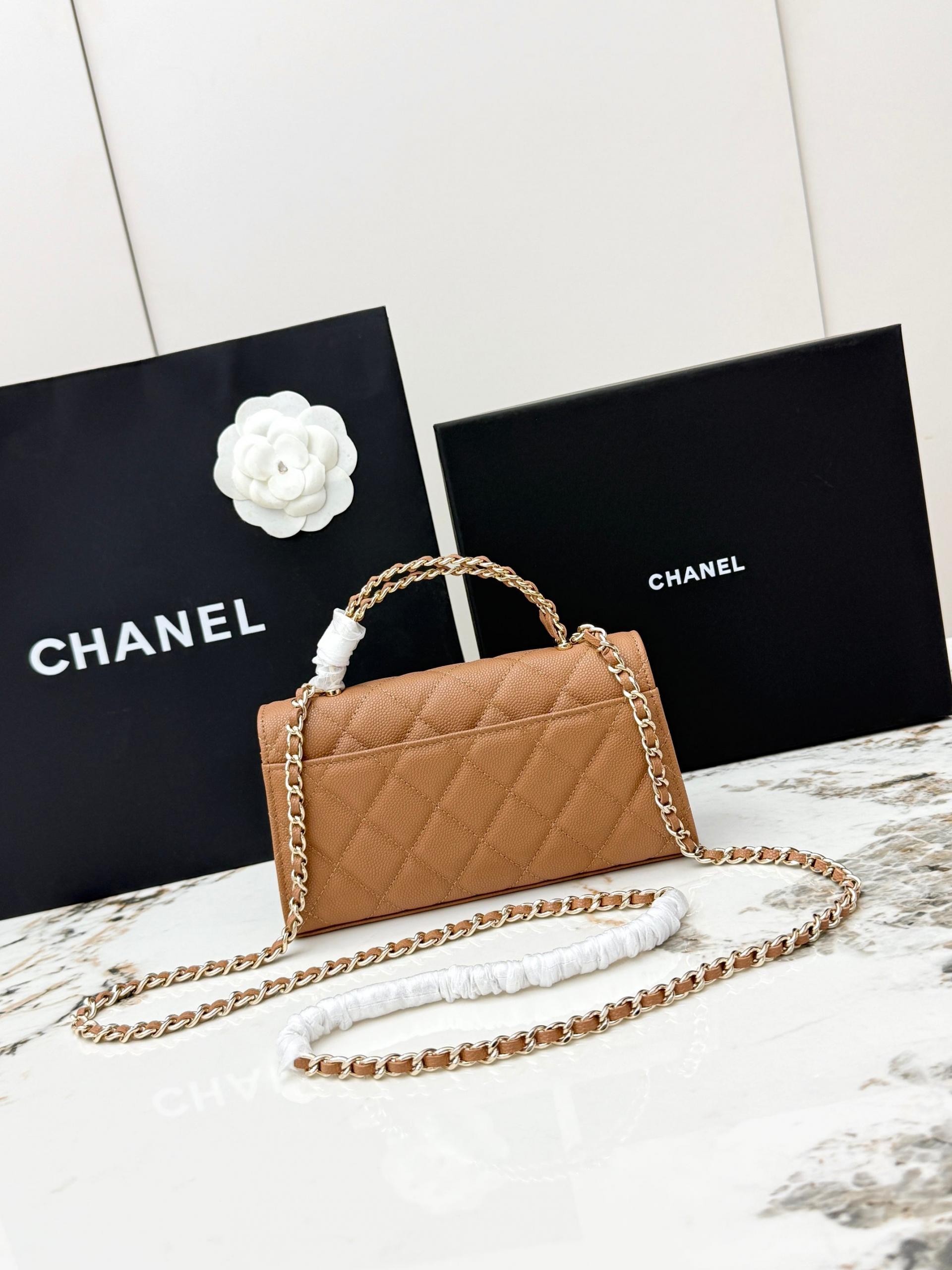 Chanel 25S 샤넬 캐비어 카우레더 Kelly 핸들백 가방