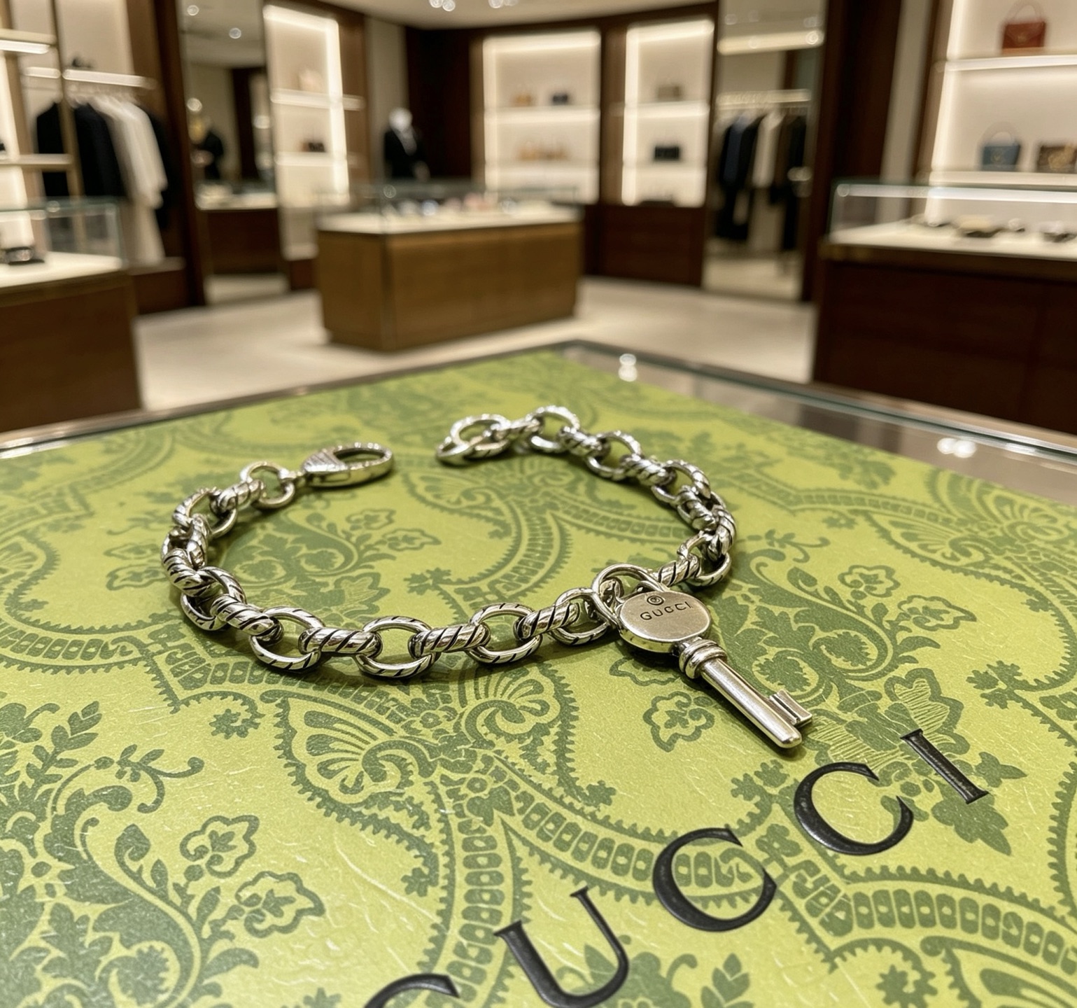 구찌(GUCCI) 샌드 텍스처 체인 팔찌 악세사리