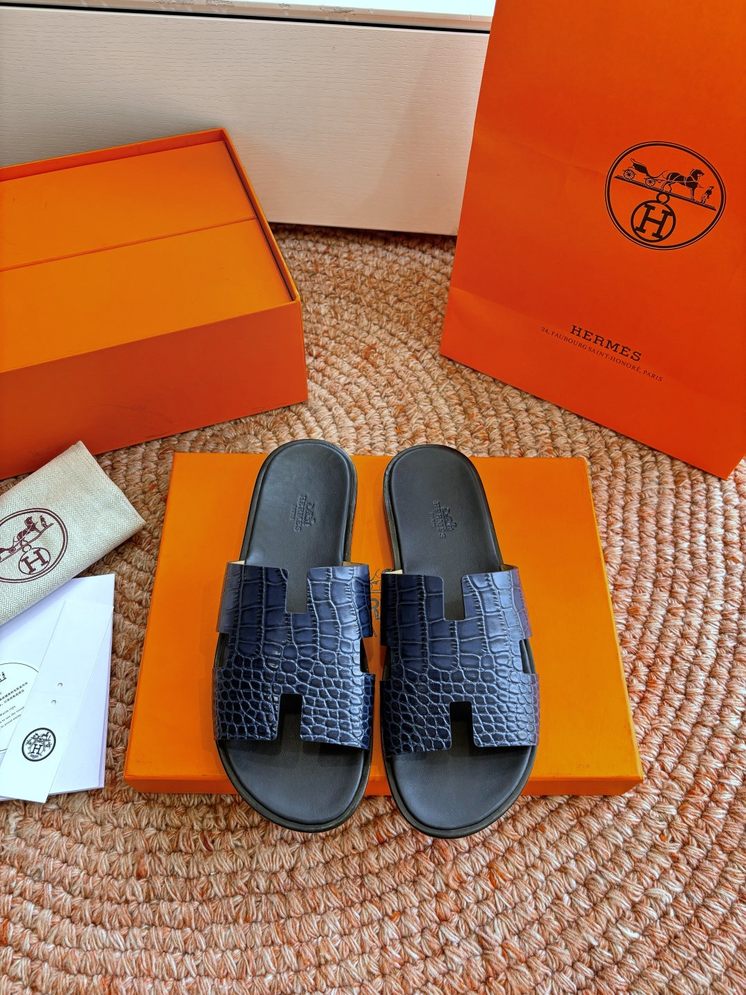 에르메스(HERMES) H 스트랩 슬리퍼 샌들 신발