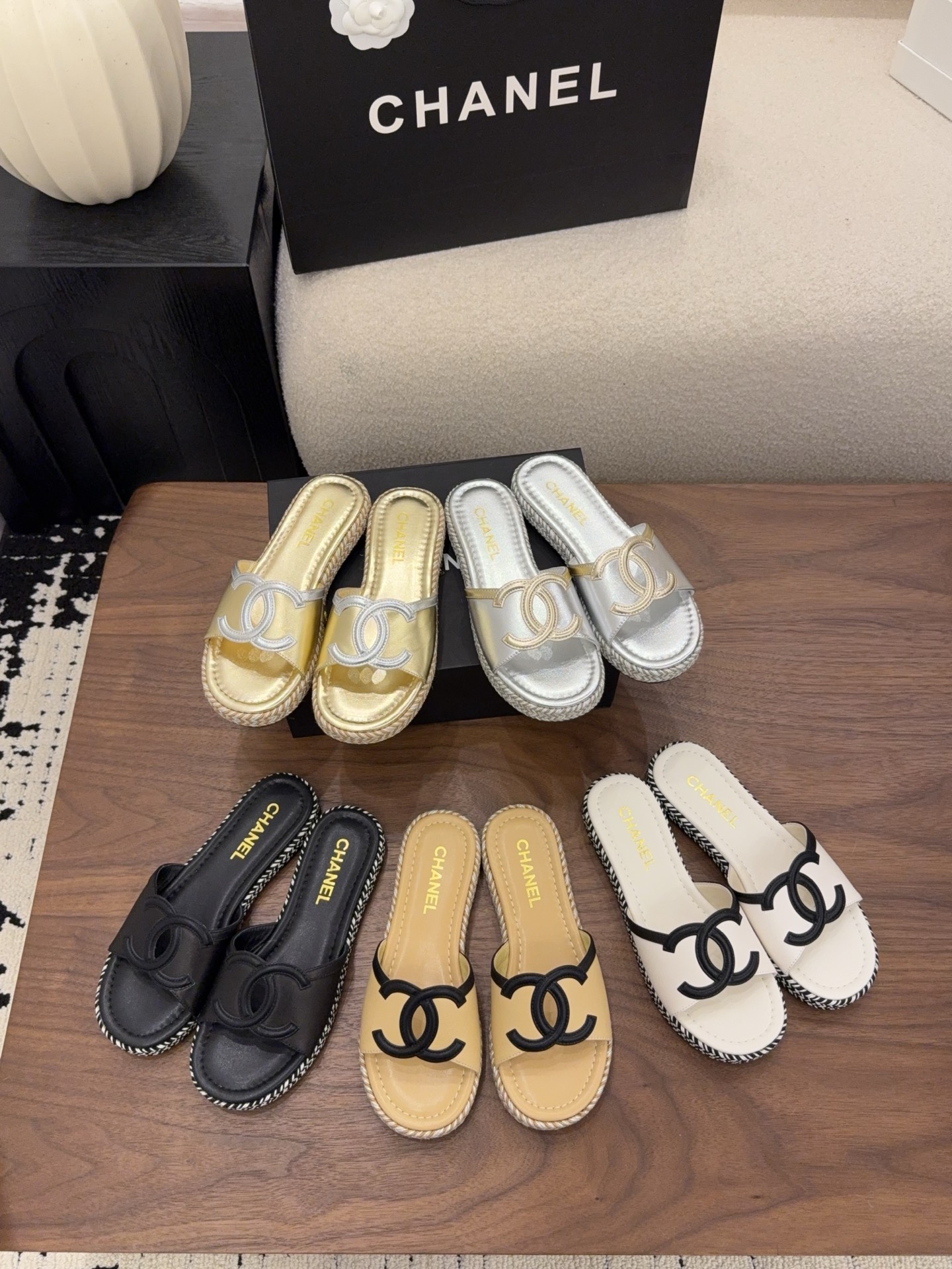 샤넬(CHANEL) 에스파드류 슬리퍼 신발