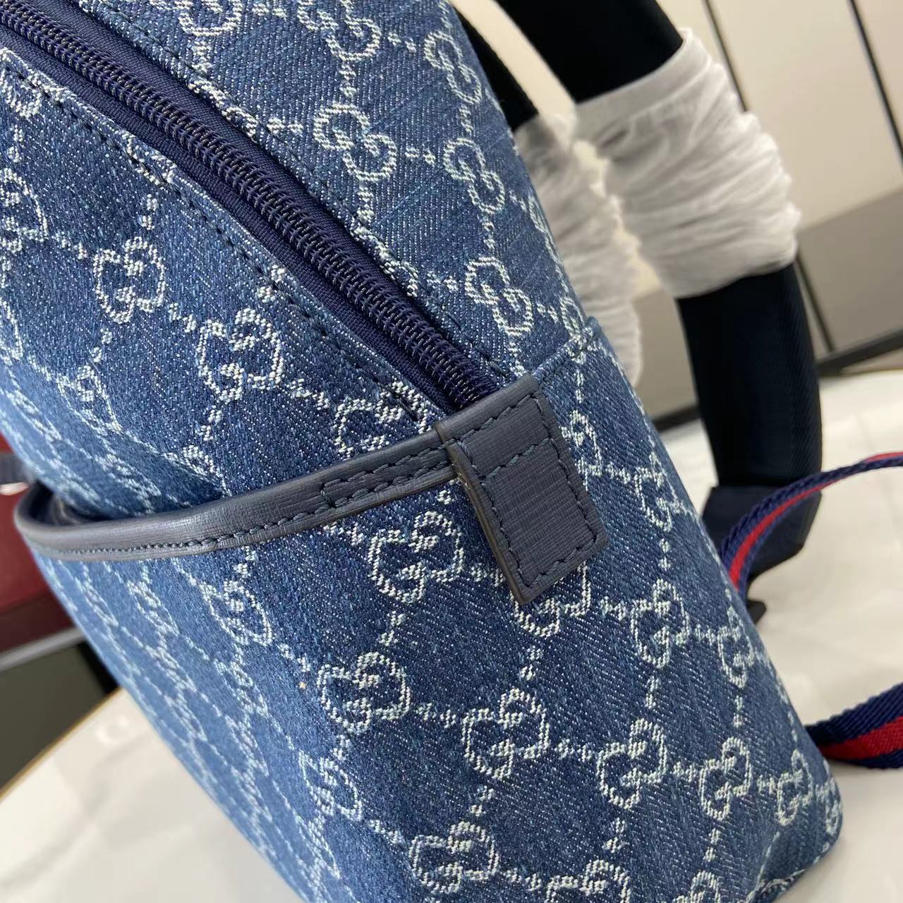 [Gucci] 구찌 키즈 GG 데님 백팩 가방