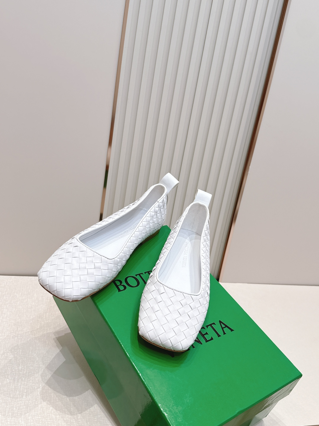 보테가 베네타(BOTTEGA VENETA) 위빙 메리제인 플랫 발레 슈즈 신발