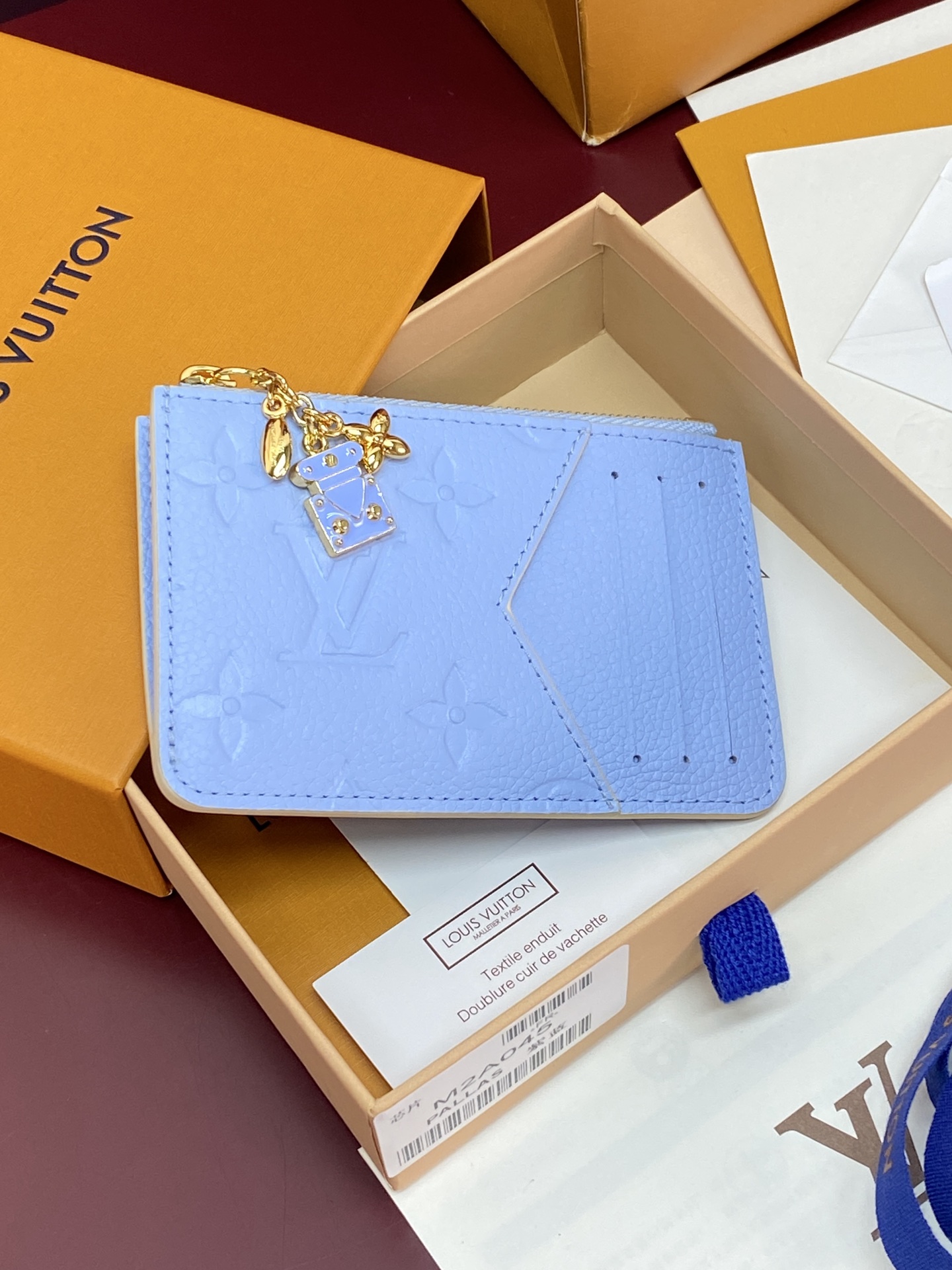 [Louis Vuitton] LV 루이비통 엠프레인 하이 섬머 로미 카드 홀더 지갑 / 퍼플 블루 M2A045